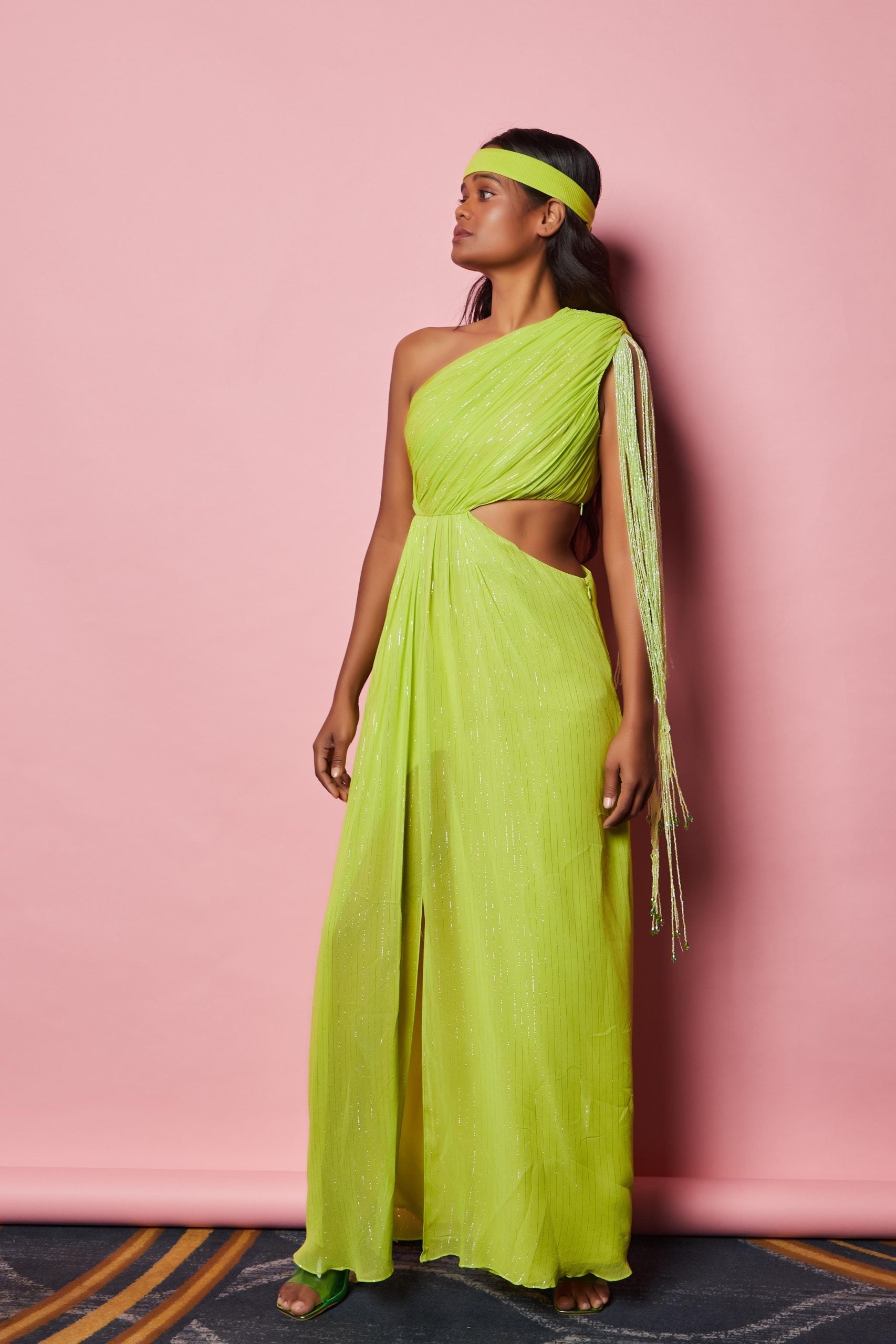 Lime Green Tassel Dress Auraya Fashion Lime Green Tassel Dress Auraya Fashion