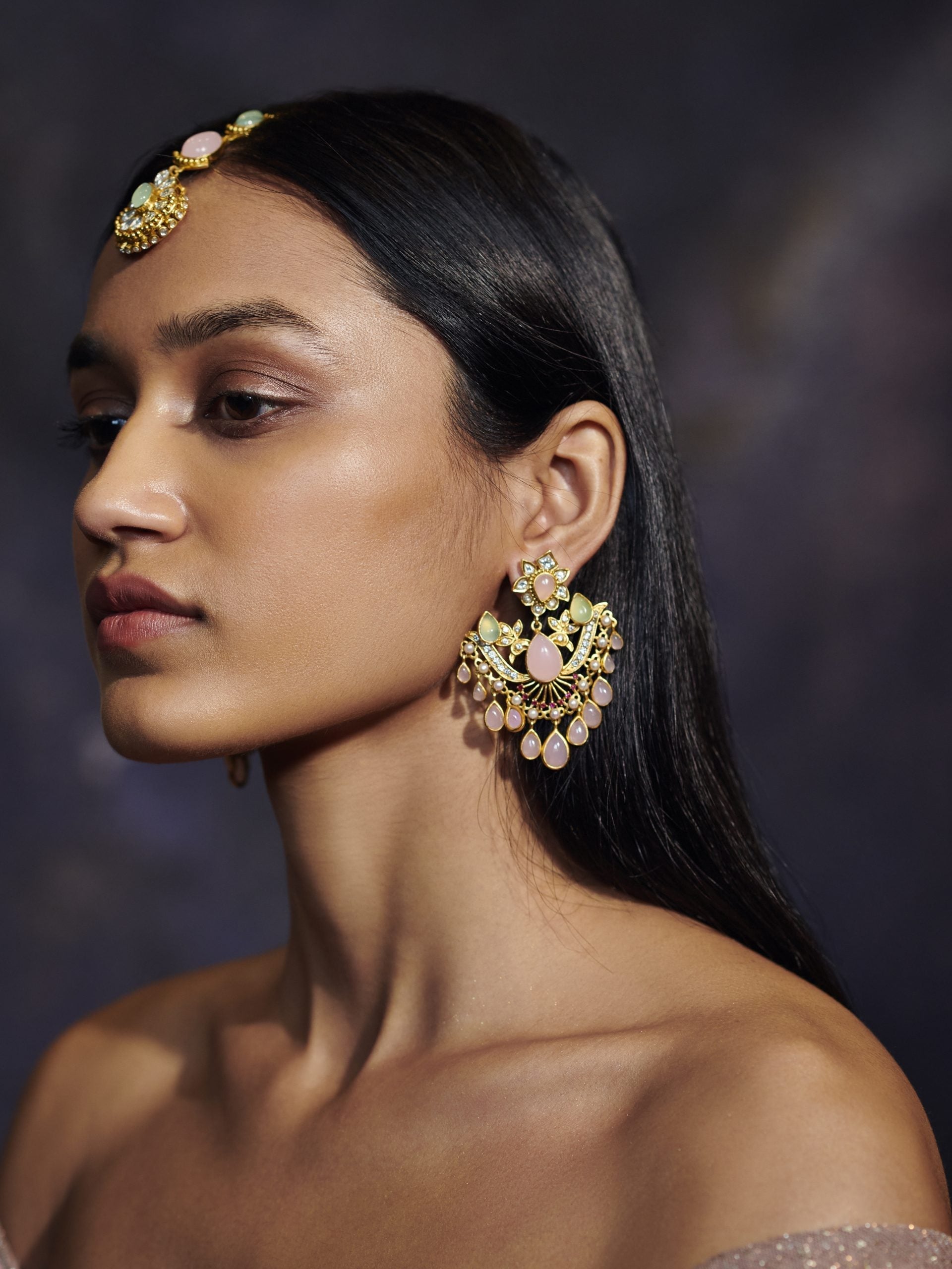 Image of Ethereal Swan Lake Earrings By Tribe Amrapali