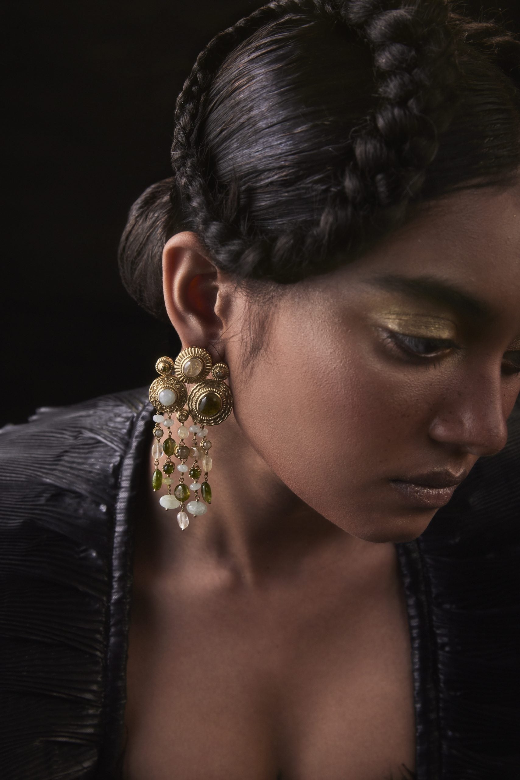 Image of Azra Multi-Strand Earrings JJV by JJ Valaya