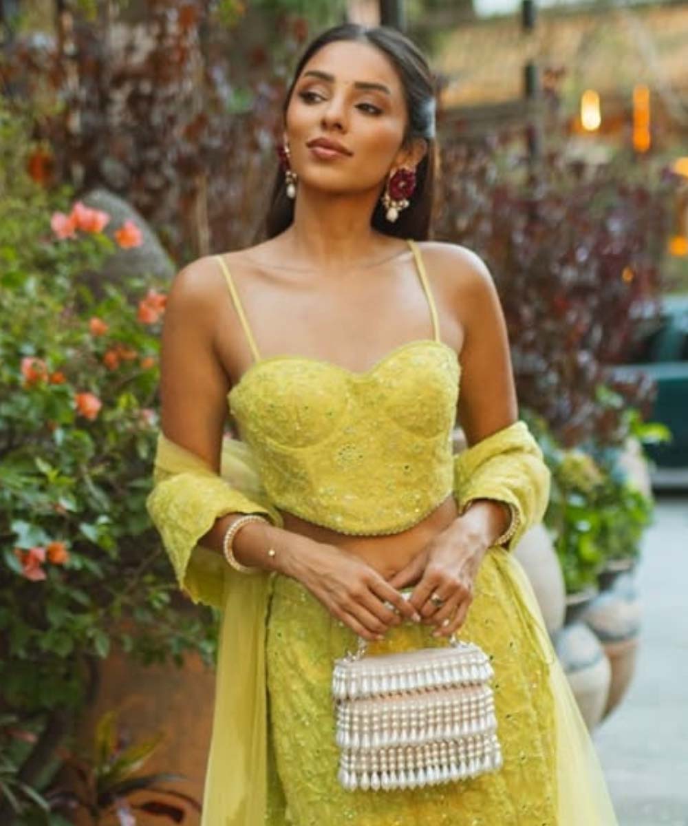 Zarah Ivory Pearl Embellished Vanity Bag