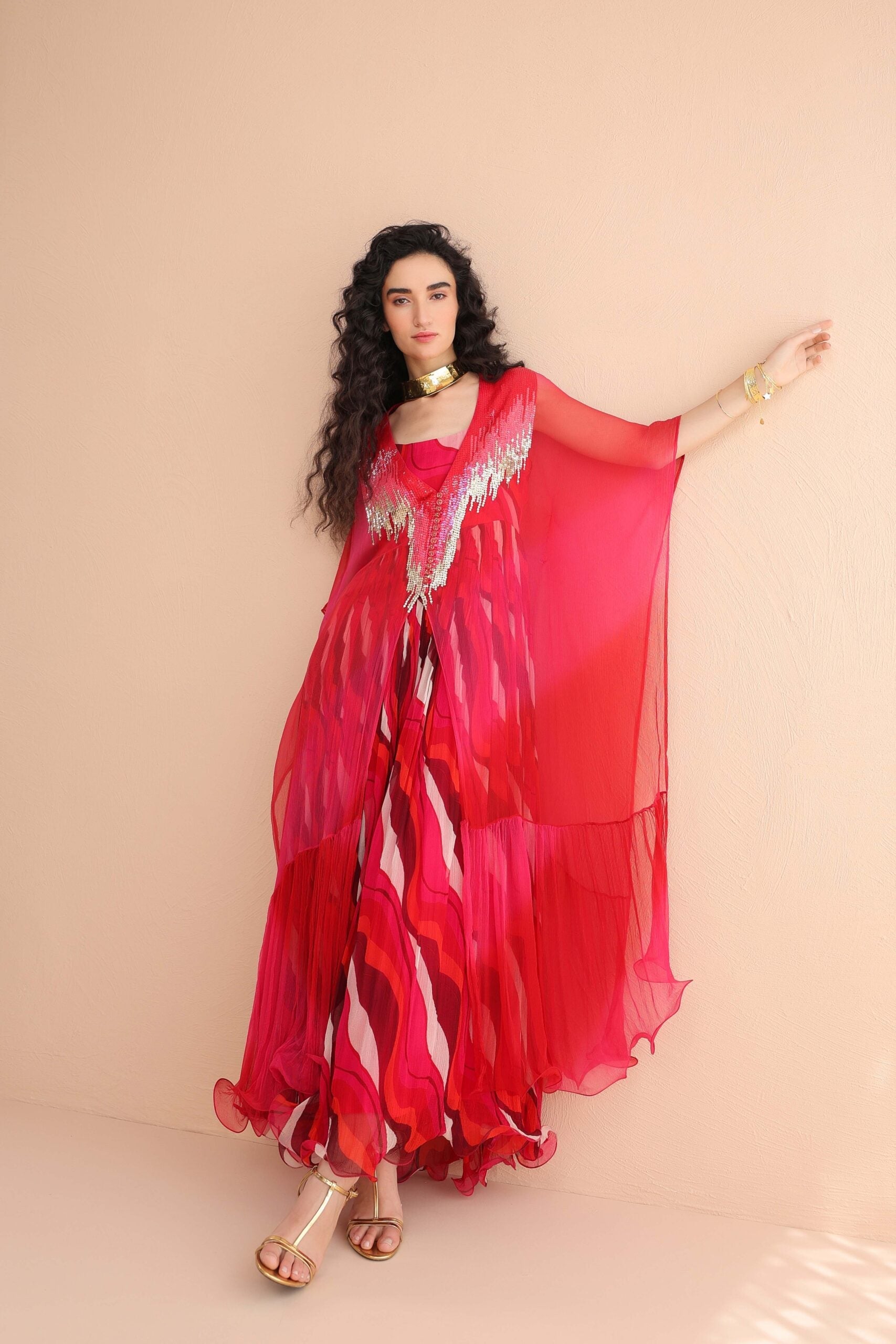 Rose & Pink Bling Kaftaan Only