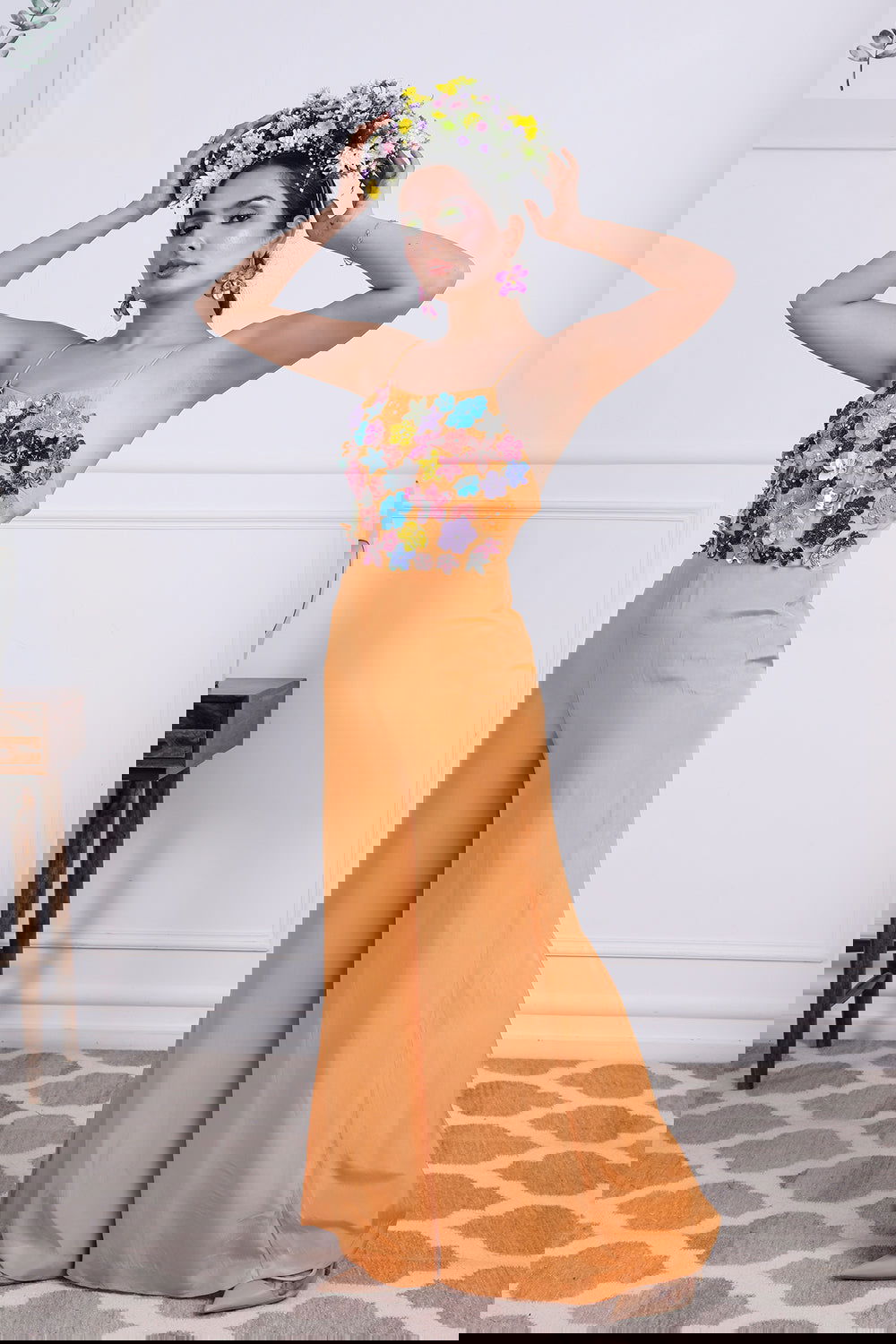 3D Floral Jumpsuit - Auraya Fashion -  - #tag1# - #tag2# - #tag3# - #tag3#