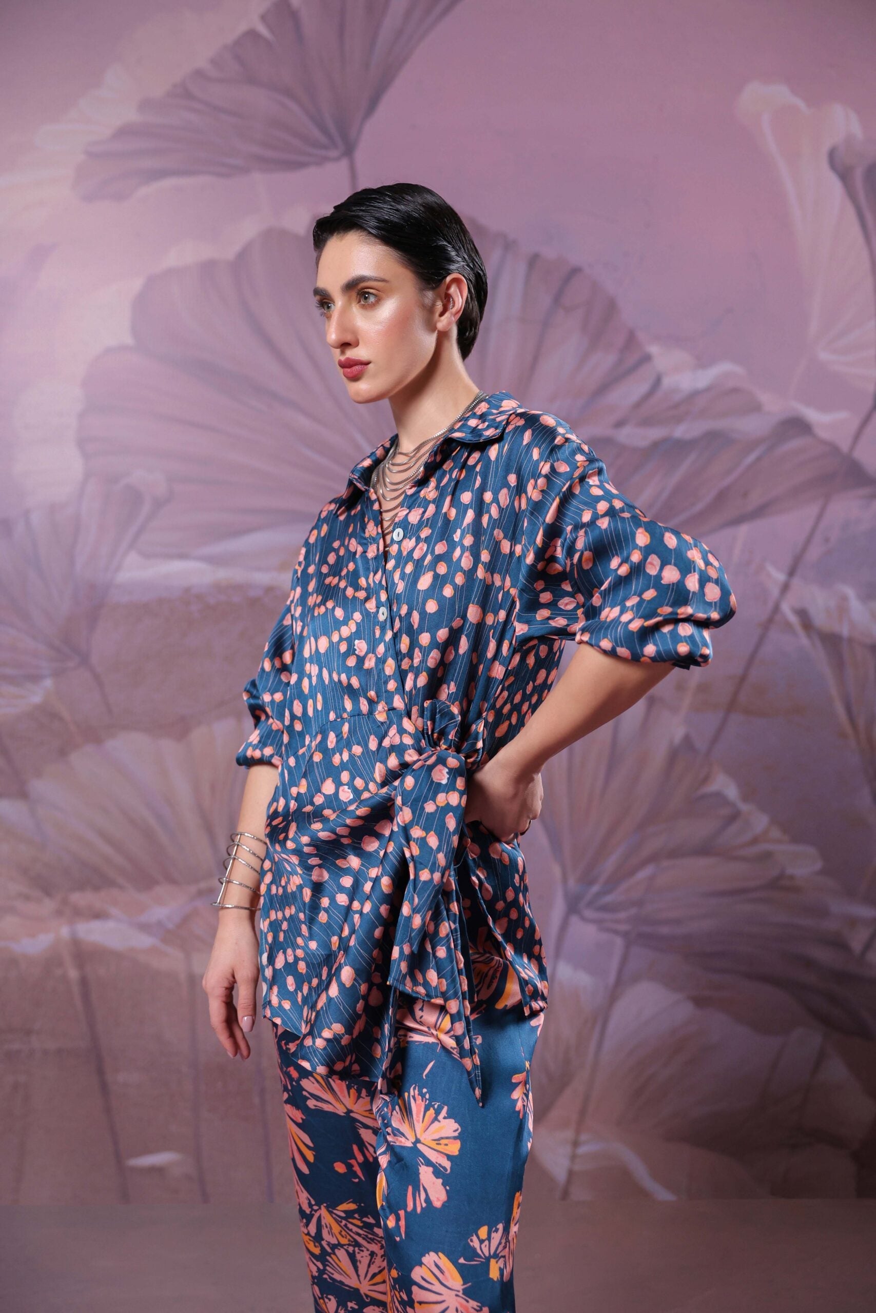 Prussian blue CHATTERJEE   co-ord set