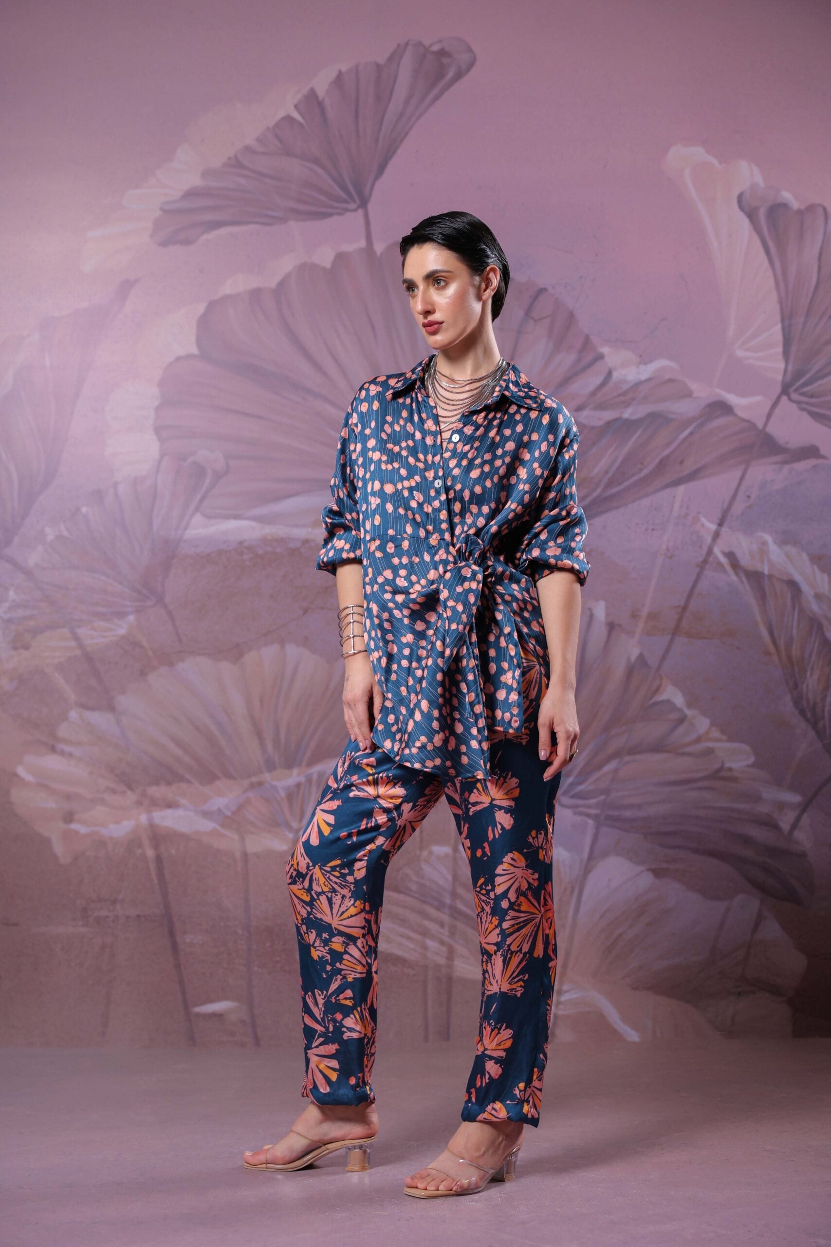 Prussian blue CHATTERJEE   co-ord set