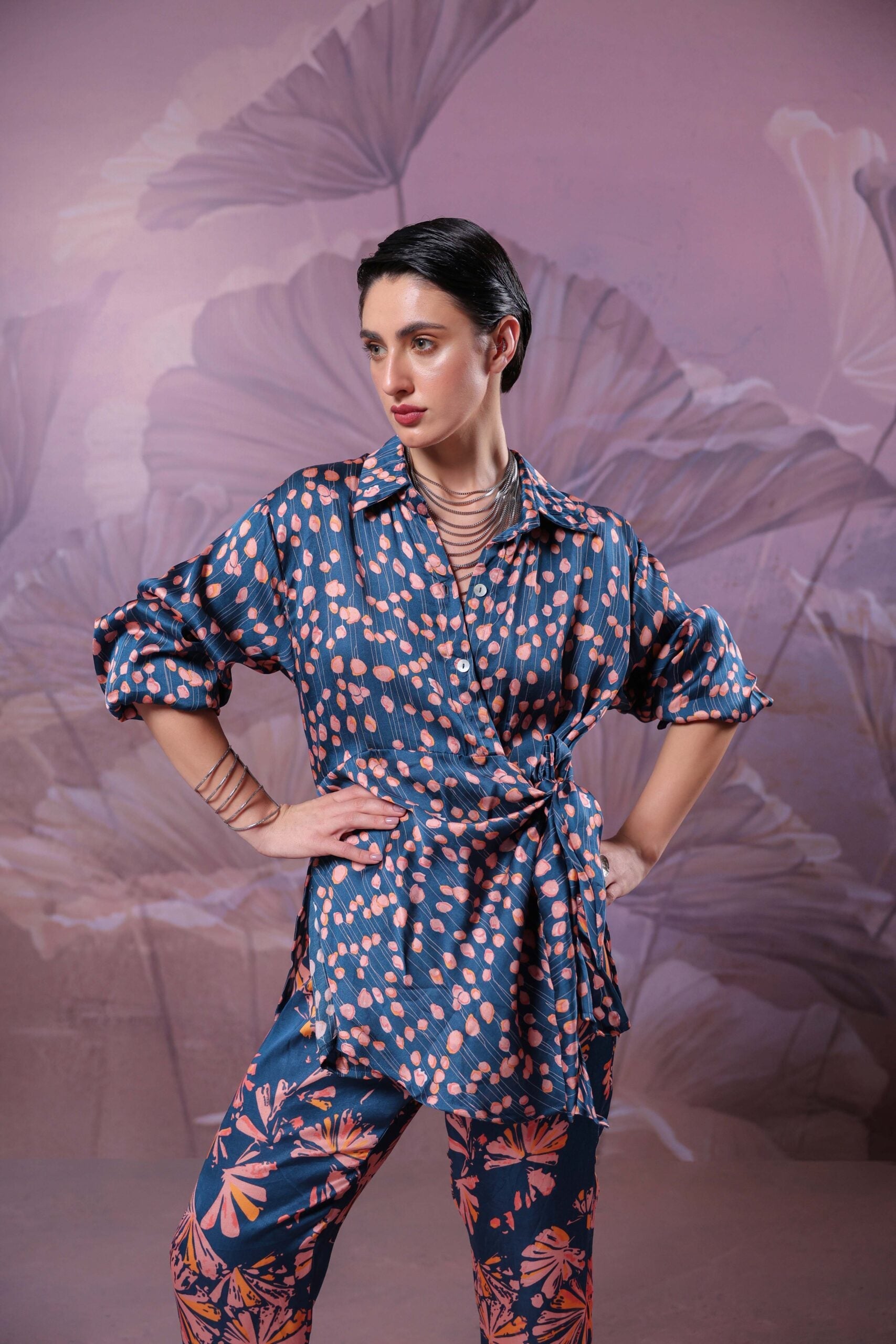 Prussian blue CHATTERJEE   co-ord set