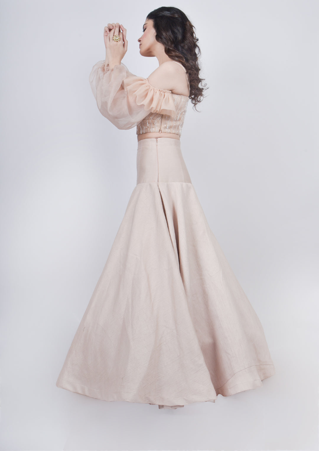 Champange Fishcut Lehenga