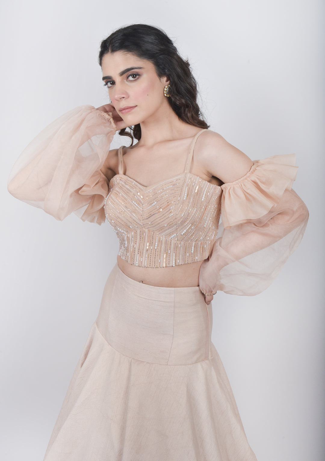 Champange Fishcut Lehenga