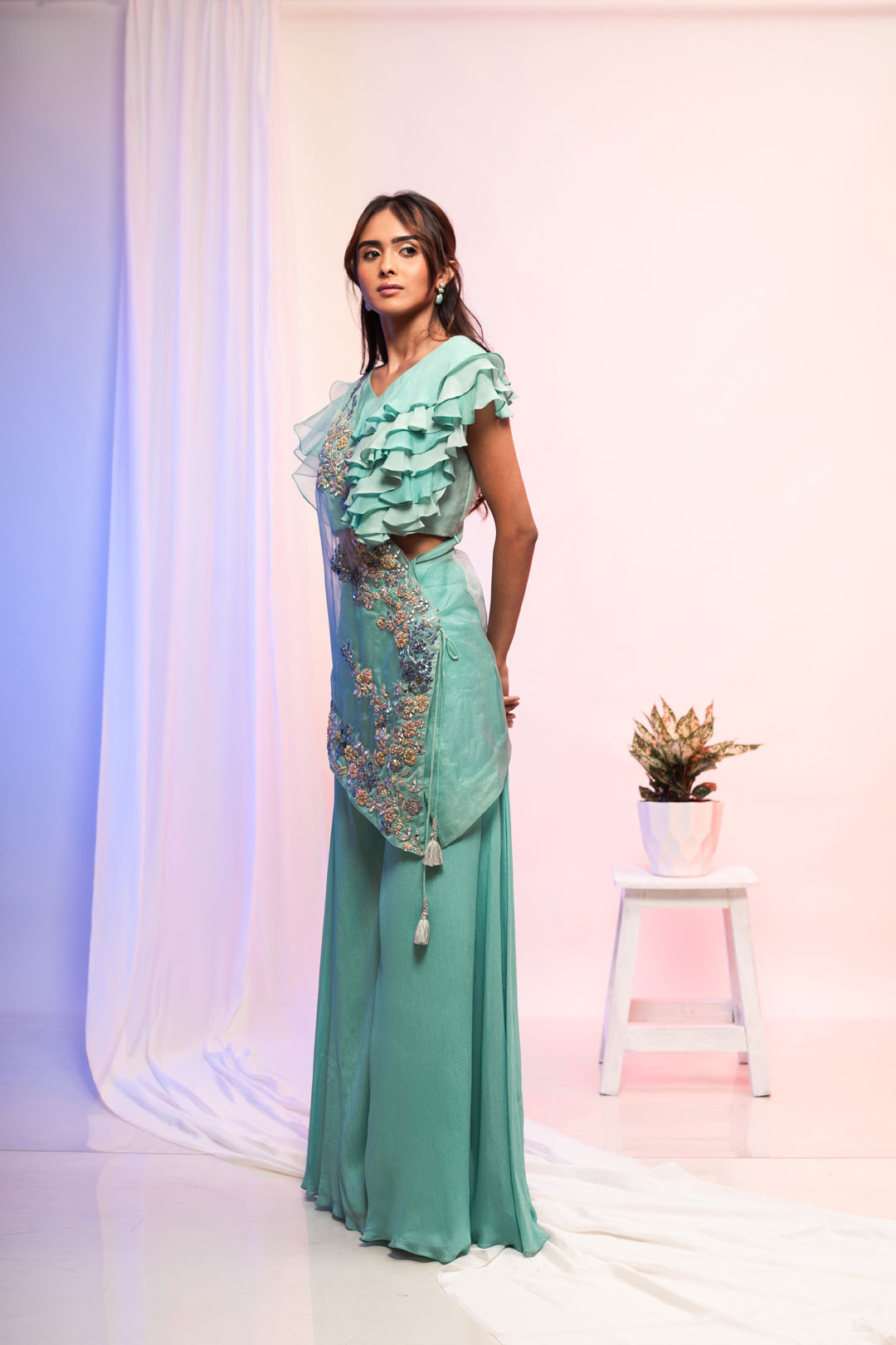 Blue One-sided Cape Set