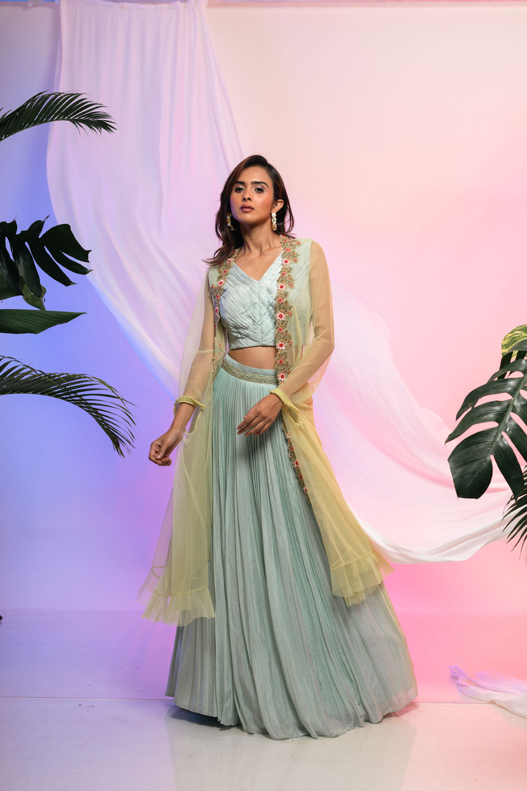 Lucid Cape Lehenga Set