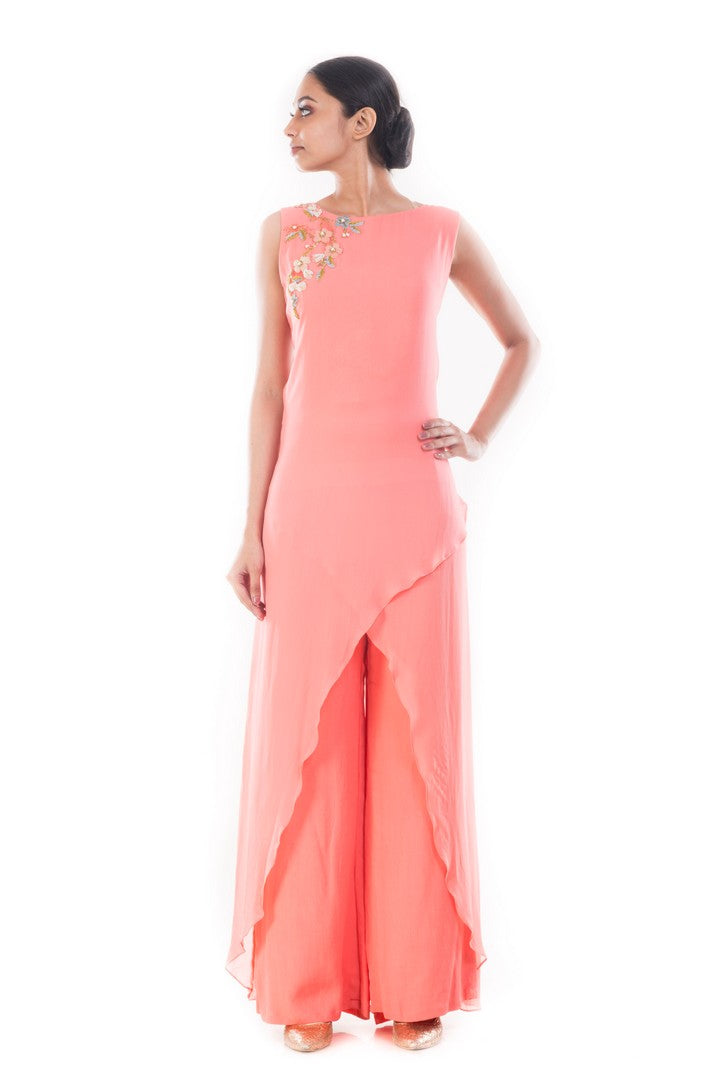 Aabha peach co-ord Set