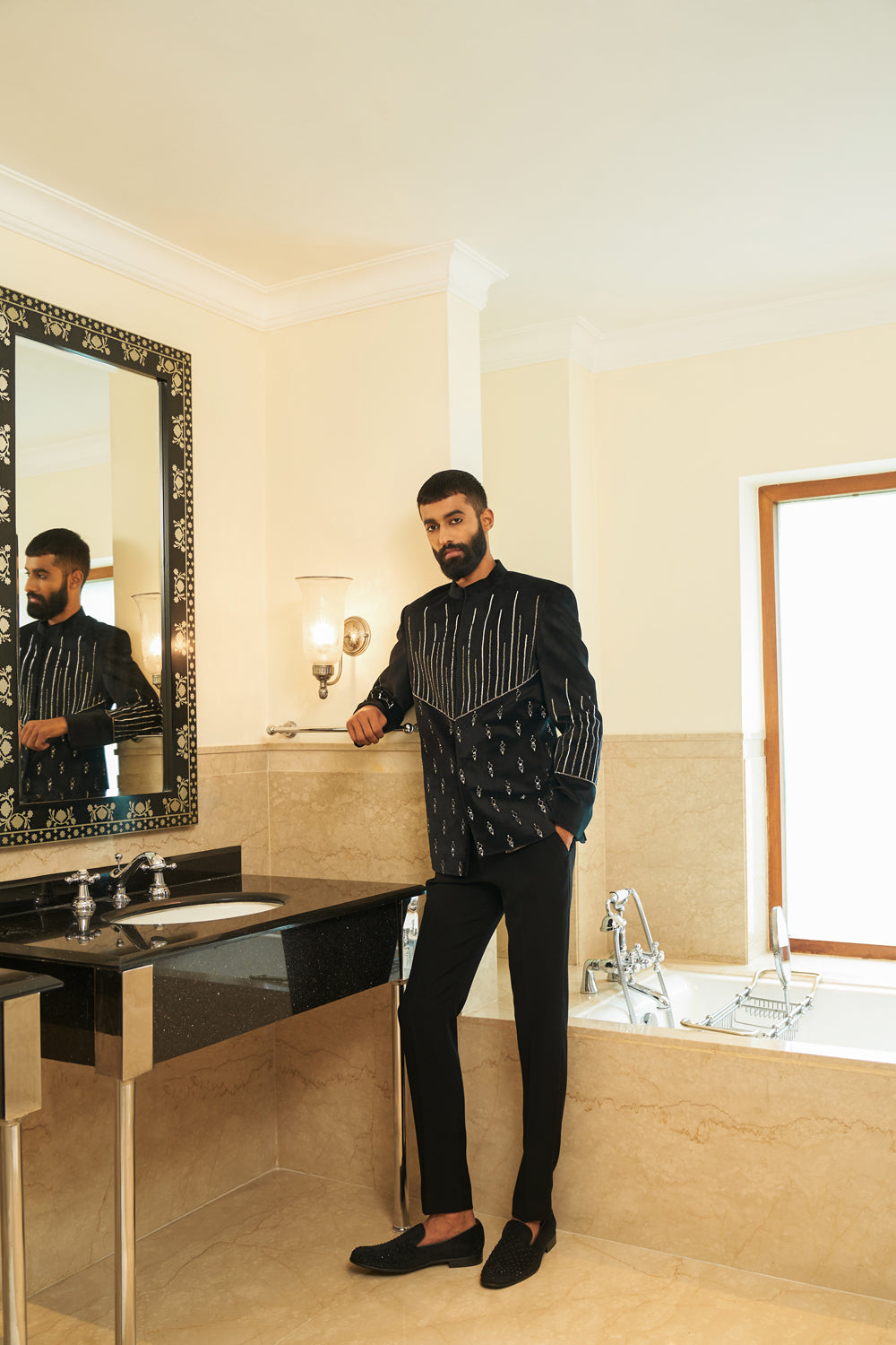 Gunpowder Bandhgala Set - Auraya Fashion - Contrast By Parth - #tag1# - #tag2# - #tag3# - #tag3#