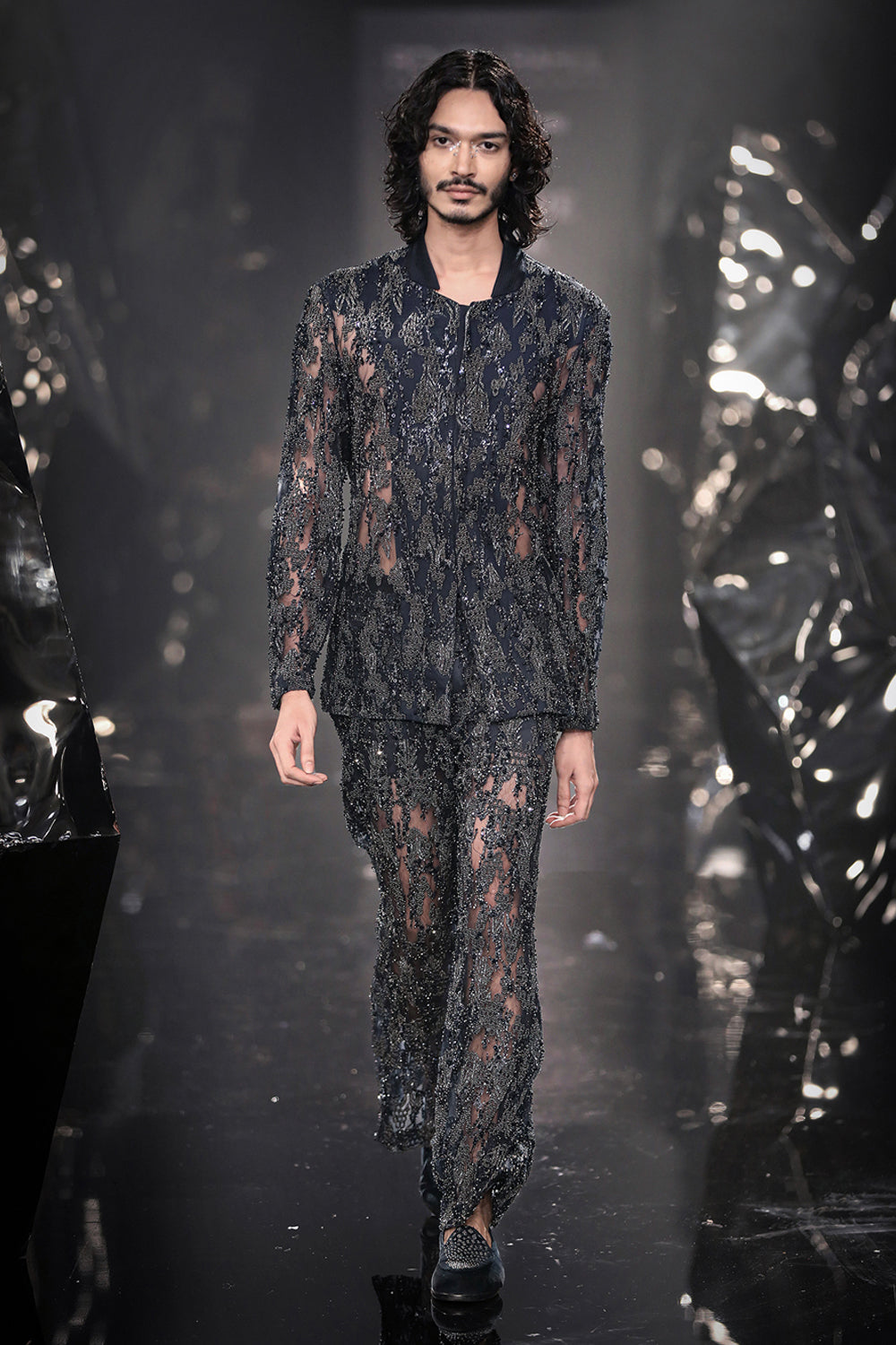 Amorphous Bandhgala Set - Auraya Fashion - Rohit Gandhi Rahul Khanna Men - #tag1# - #tag2# - #tag3# - #tag3#