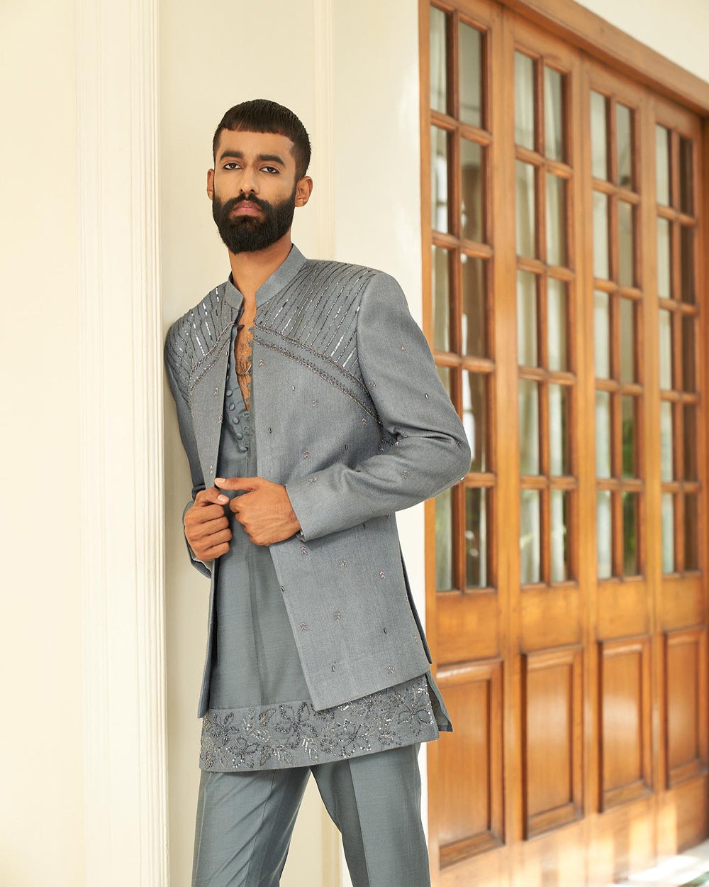 Lava Smoke Jacket Set - Auraya Fashion -  - #tag1# - #tag2# - #tag3# - #tag3#