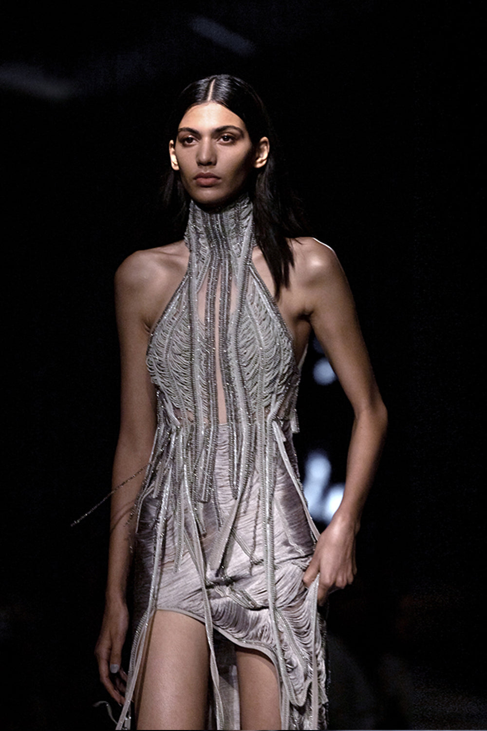 High Collar Halter Neck Dress - Auraya Fashion -  - #tag1# - #tag2# - #tag3# - #tag3#