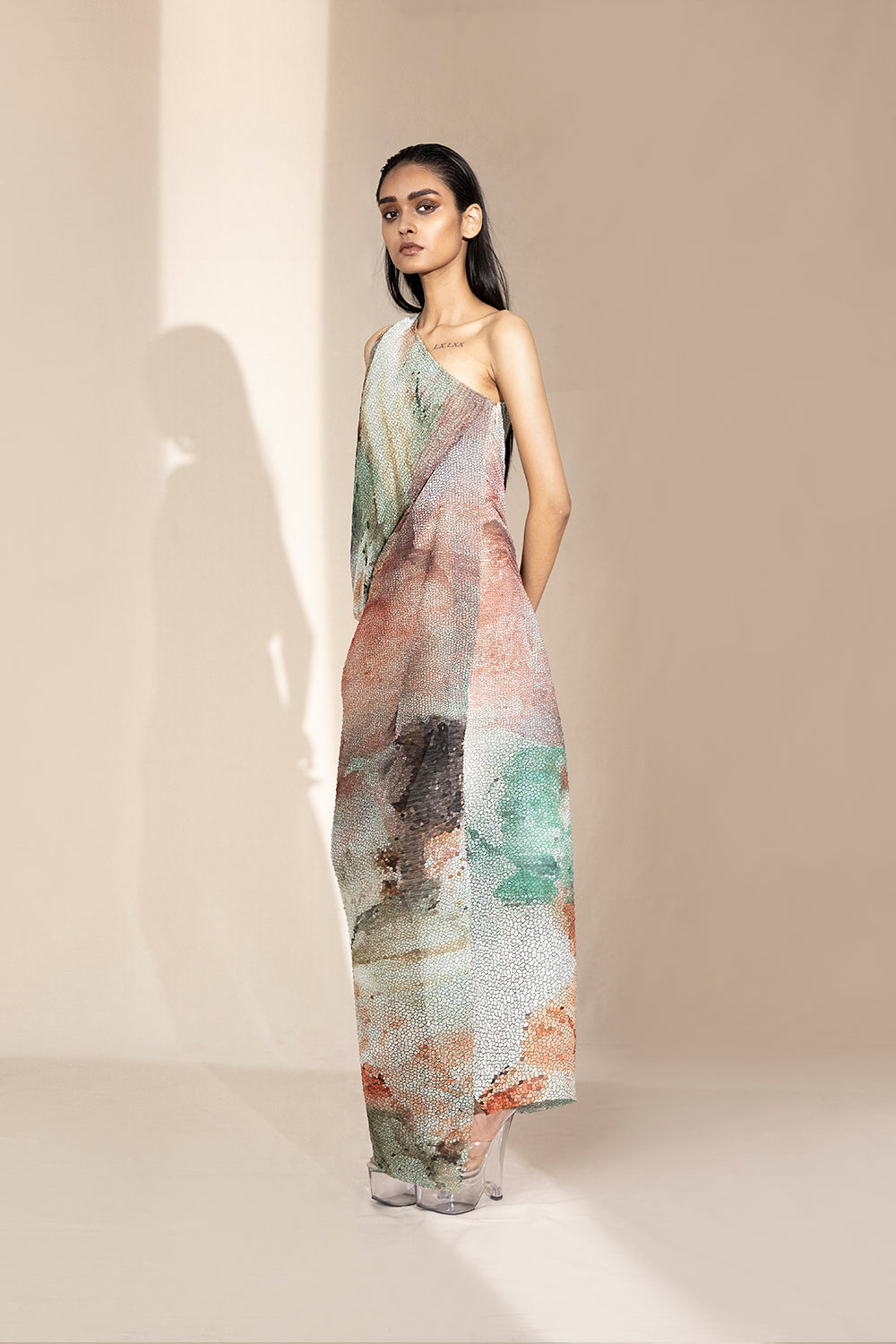 One-Off Shoulder Draped Dress - Auraya Fashion -  - #tag1# - #tag2# - #tag3# - #tag3#