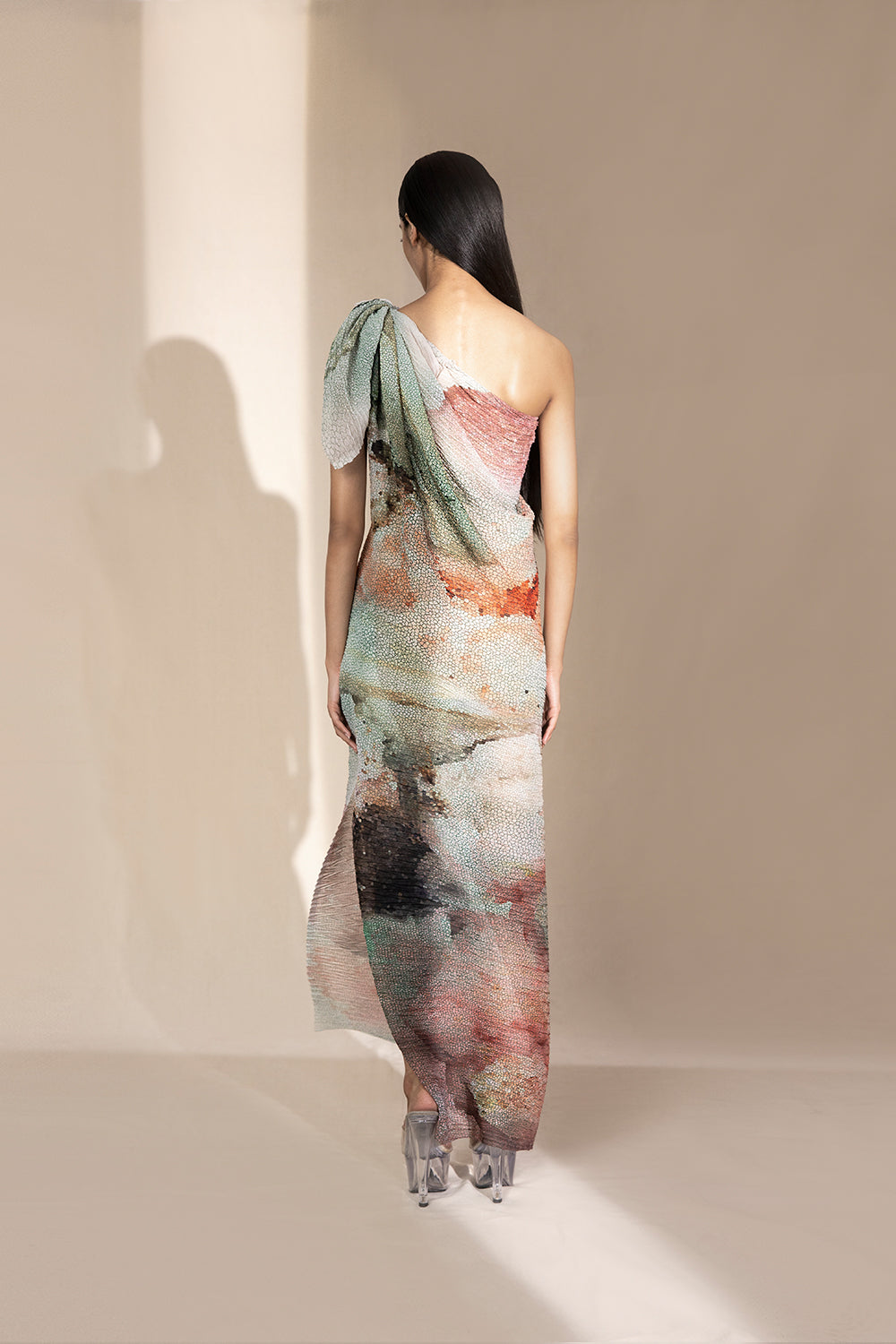 One-Off Shoulder Knotted Draped Dress - Auraya Fashion -  - #tag1# - #tag2# - #tag3# - #tag3#