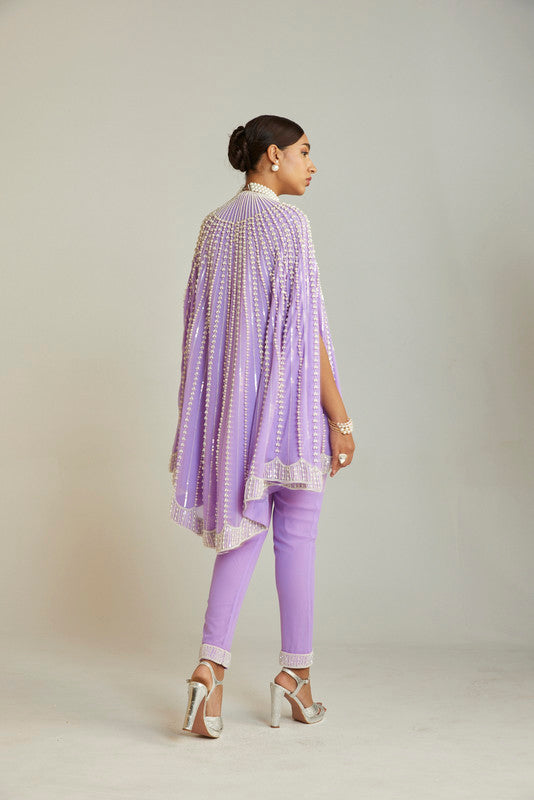 Image of Lilac Asymmetrical Cape Set