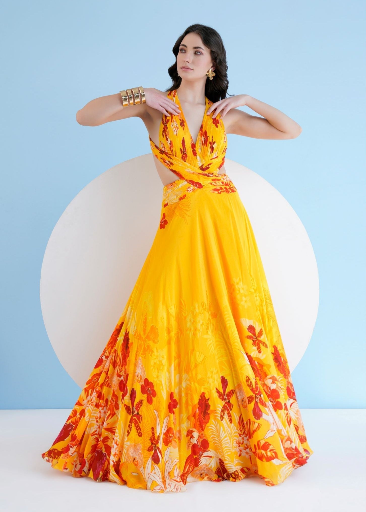 Yellow Orchid Maxi Dress