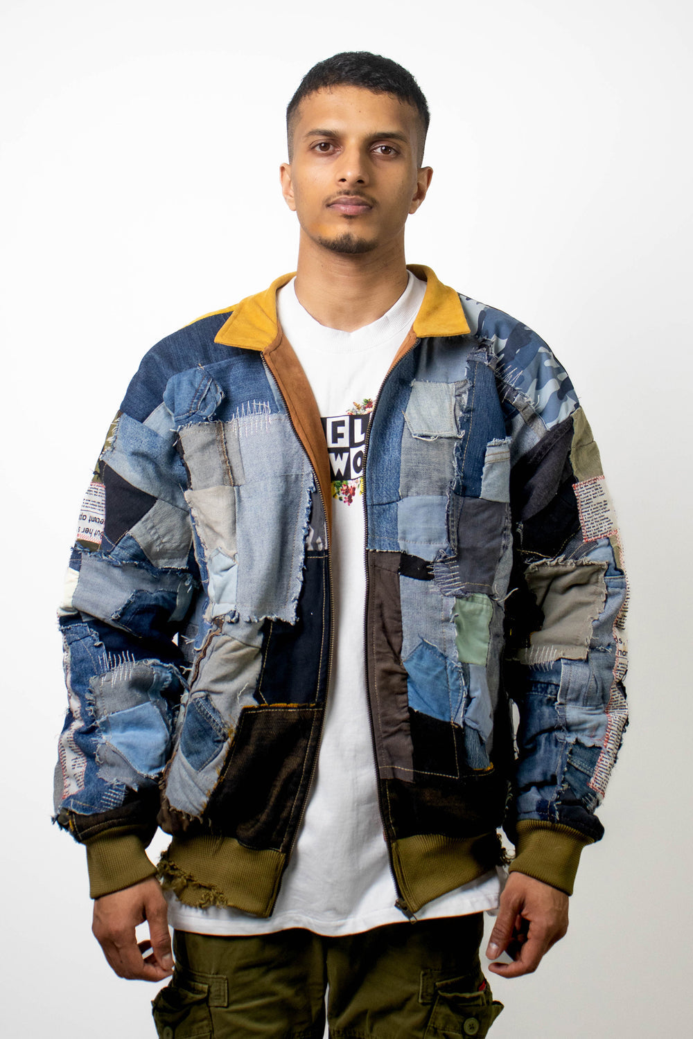 Denim Upcycled Jacket - Auraya Fashion - Toffle -
