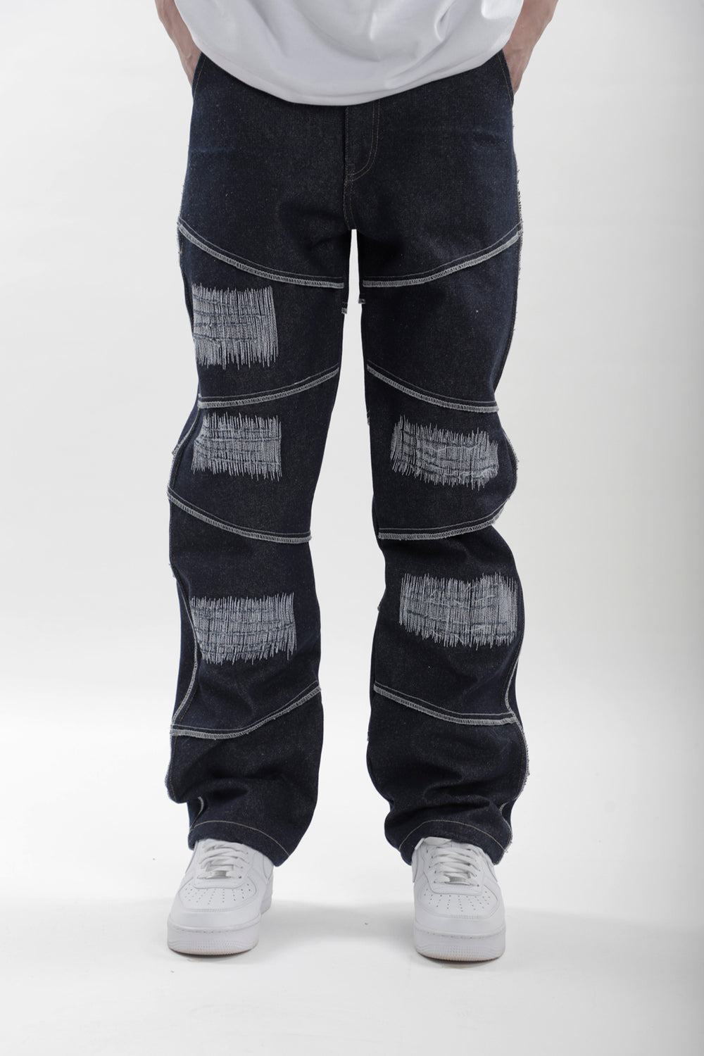 Scratched Denim Jeans - Auraya Fashion - Toffle -