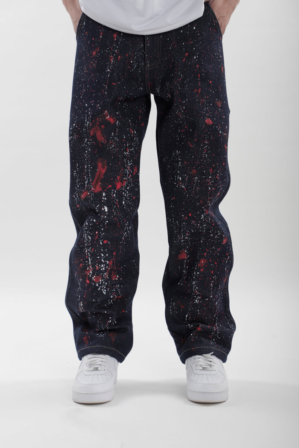Splatter Denim Jeans - Auraya Fashion - Toffle -