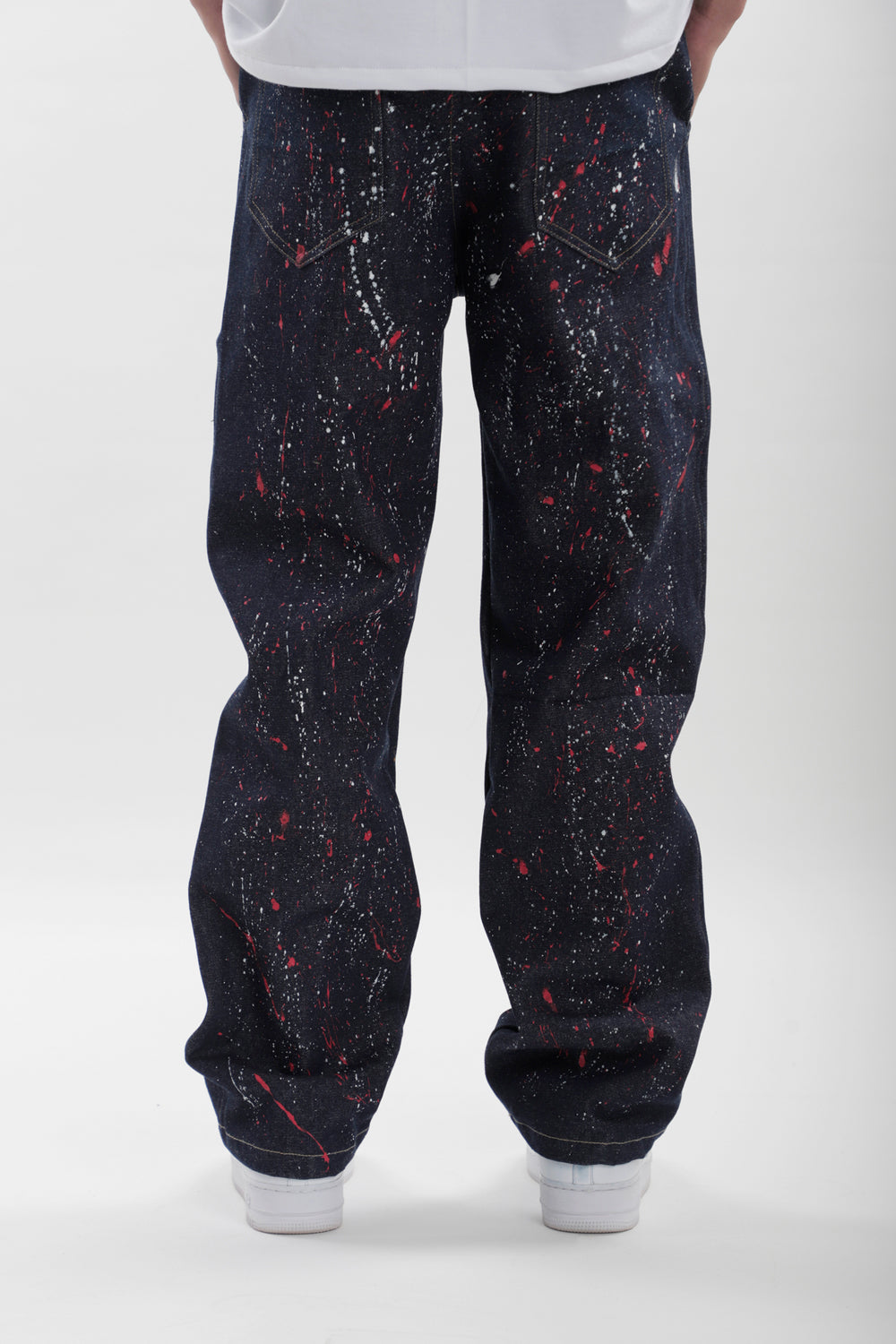 Splatter Denim Jeans - Auraya Fashion