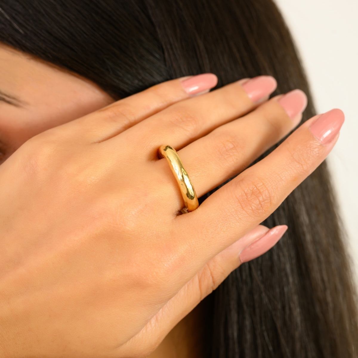 925 Sterling Silver Rose Gold Solid Antique Ring