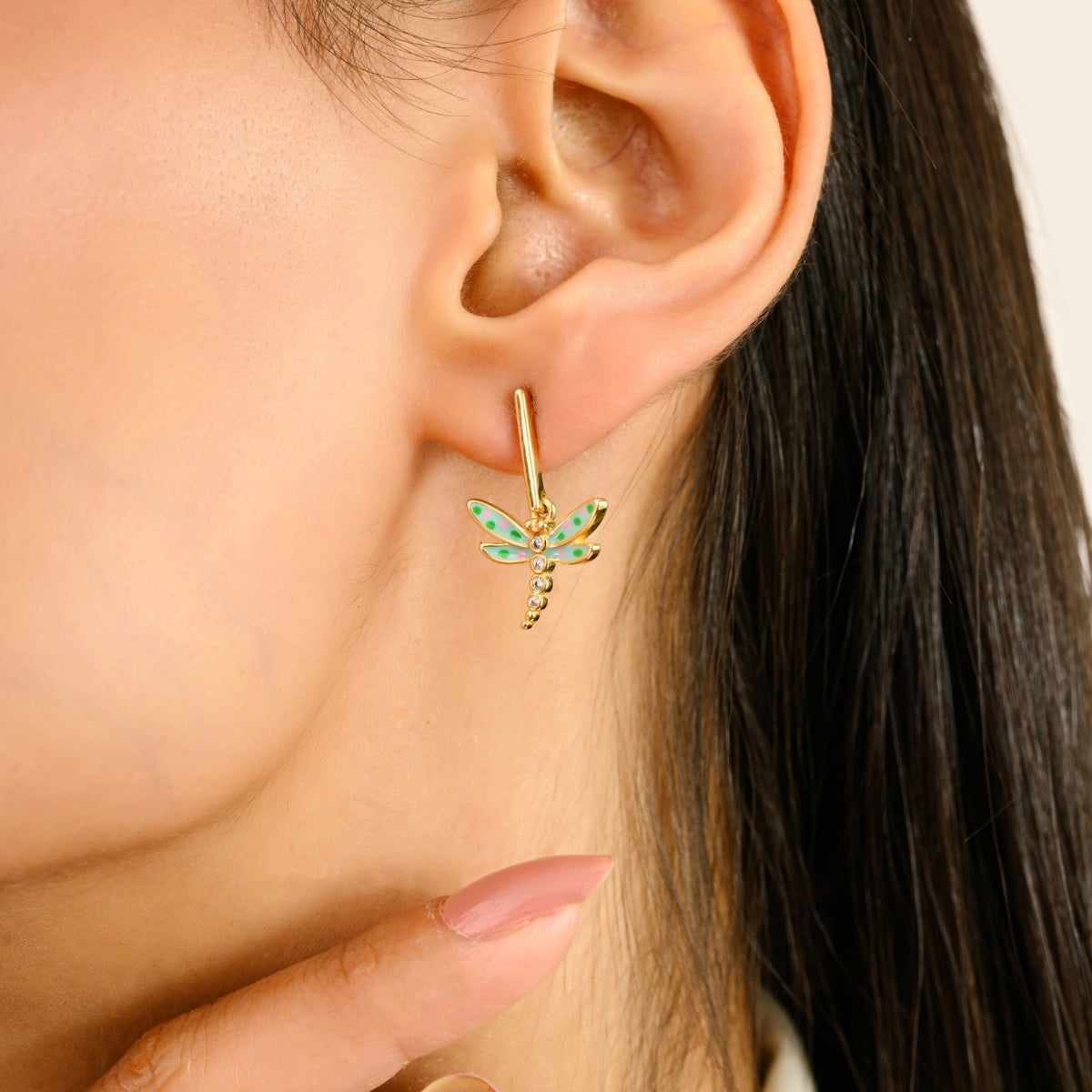 925 Silver Yellow Gold Plated Semi Hoop Earrings