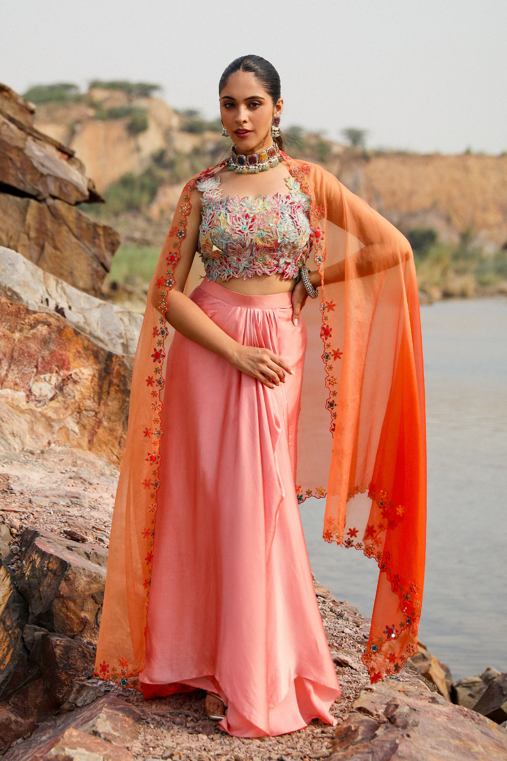 Bloom Dhoti Set