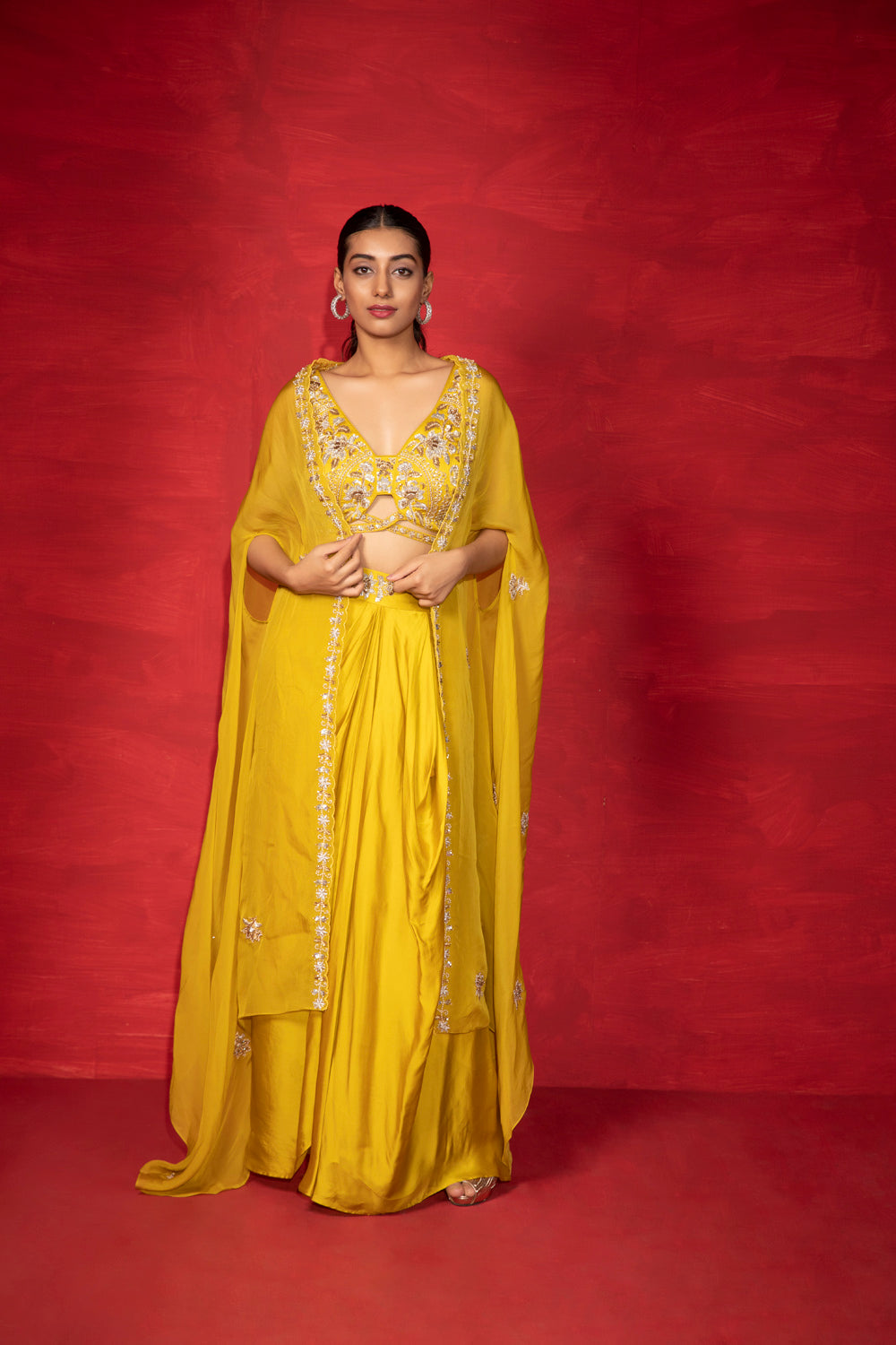 Clytie Cape Dress - Auraya Fashion - Miku Kumar -