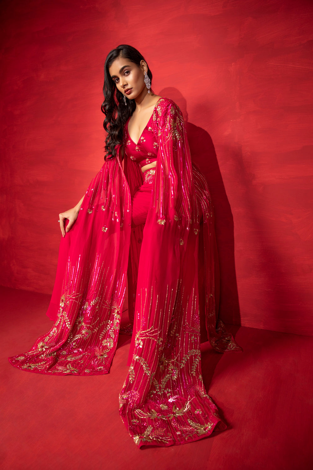 Rosanna Cape Set - Auraya Fashion - Miku Kumar -