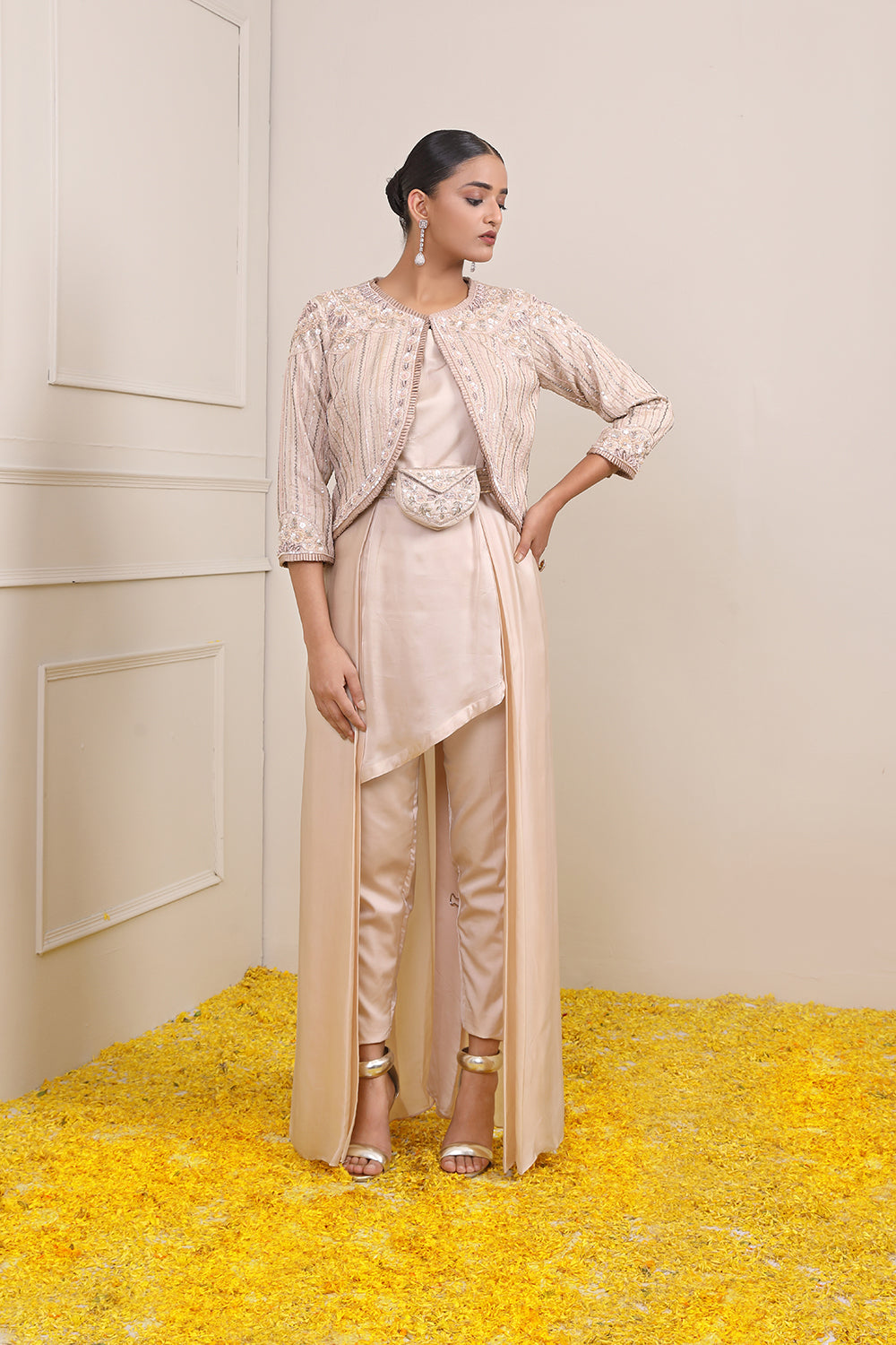 Tahira Cape Suit - Auraya Fashion - Miku Kumar -