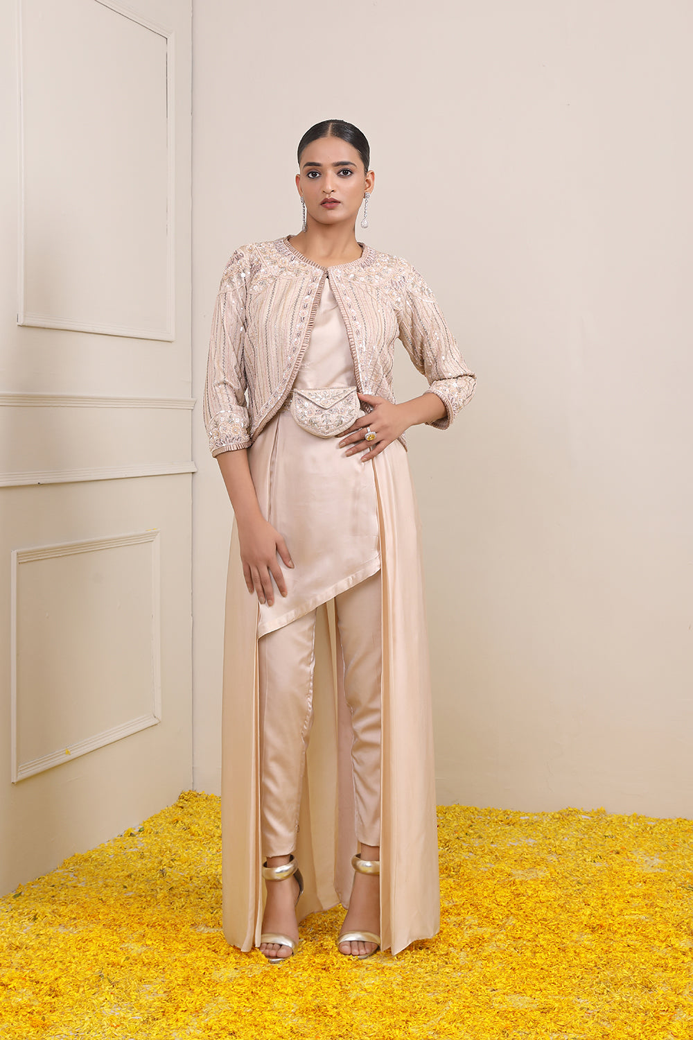 Tahira Cape Suit - Auraya Fashion