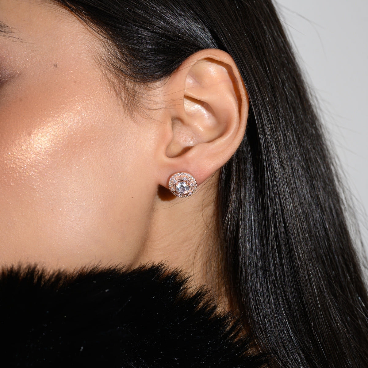 925 Silver CZ Diamond Earrings for Women