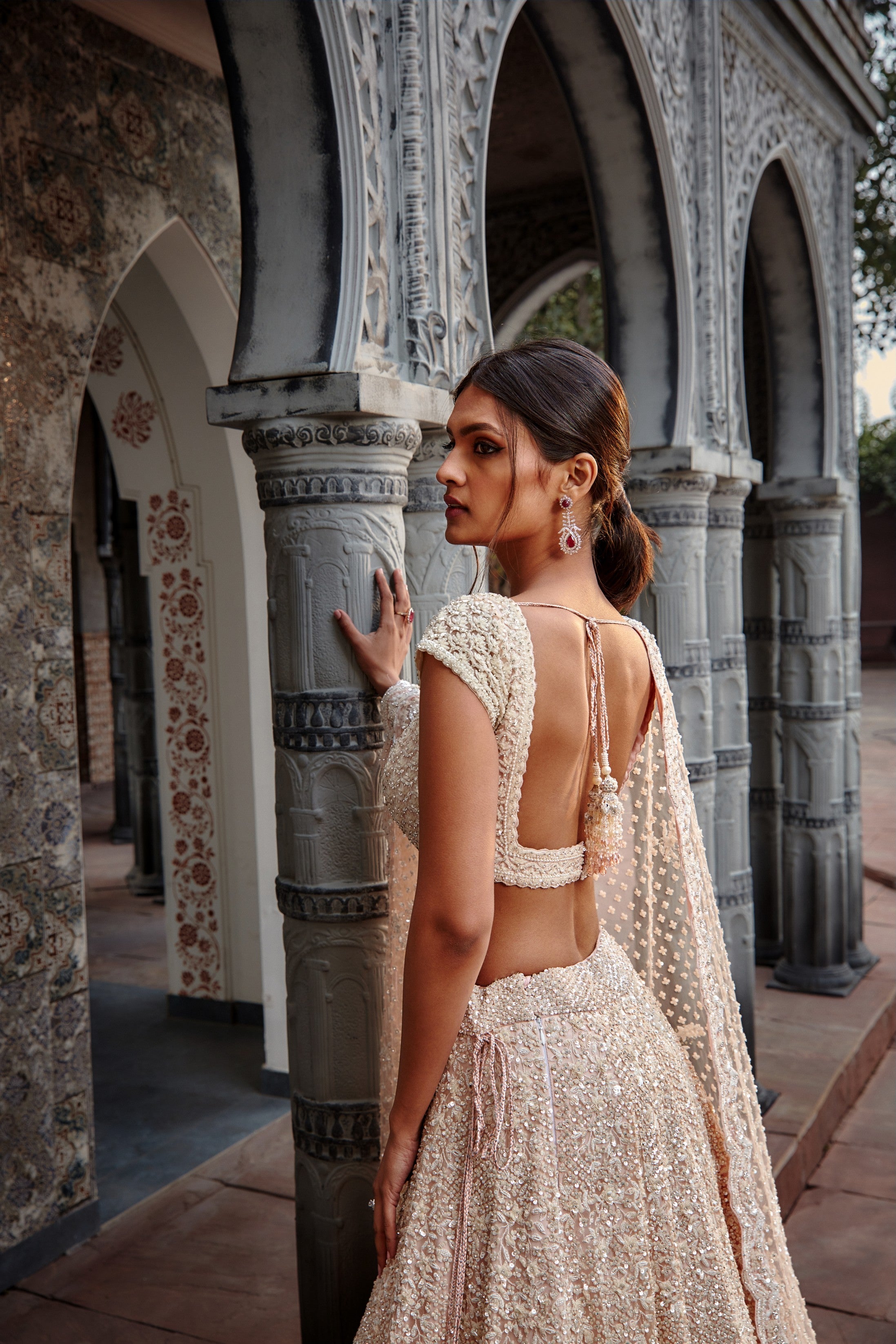 Blush Tulle Lehenga Set