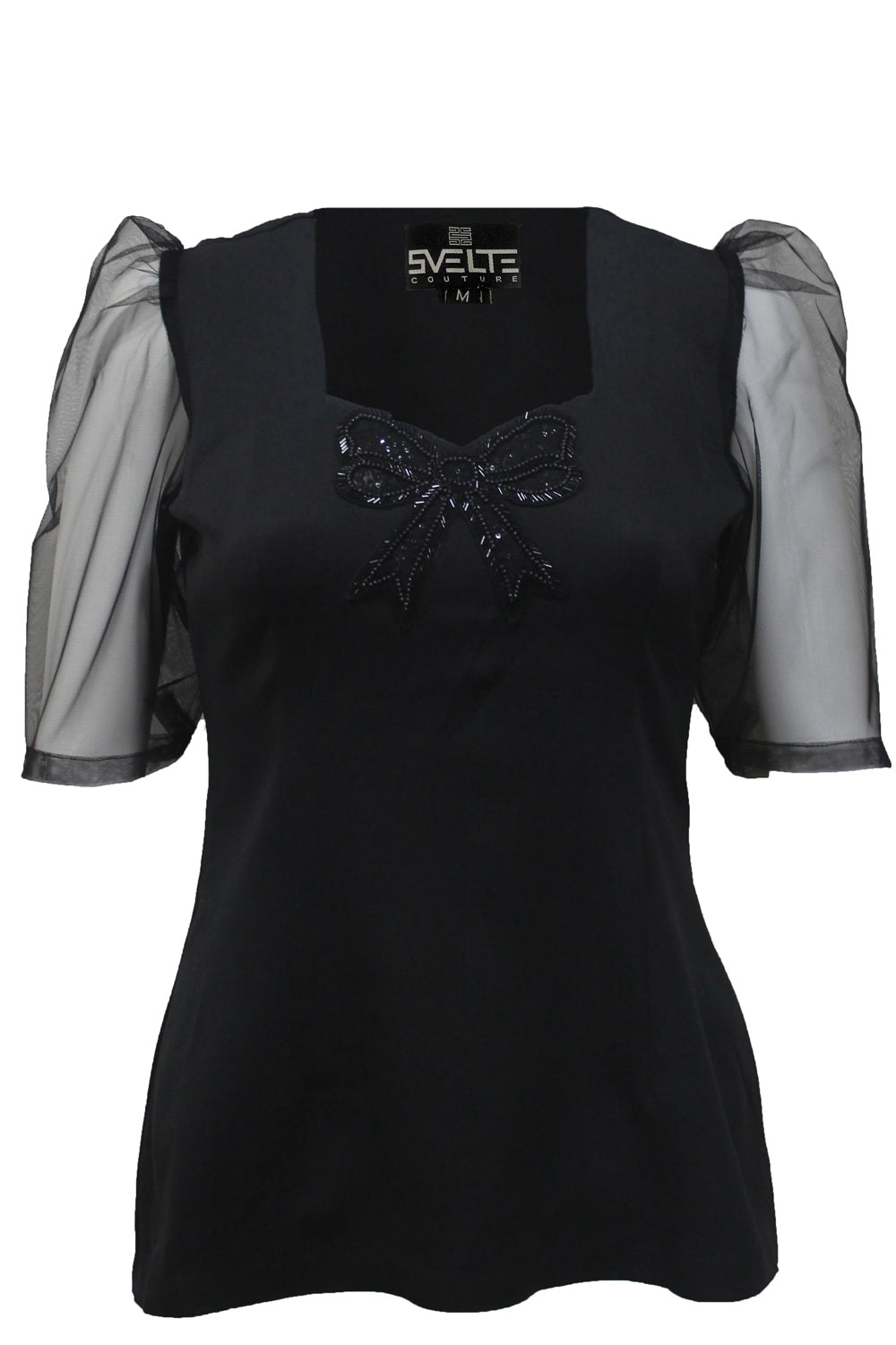 Bow Handwork Vivi Sheer Top