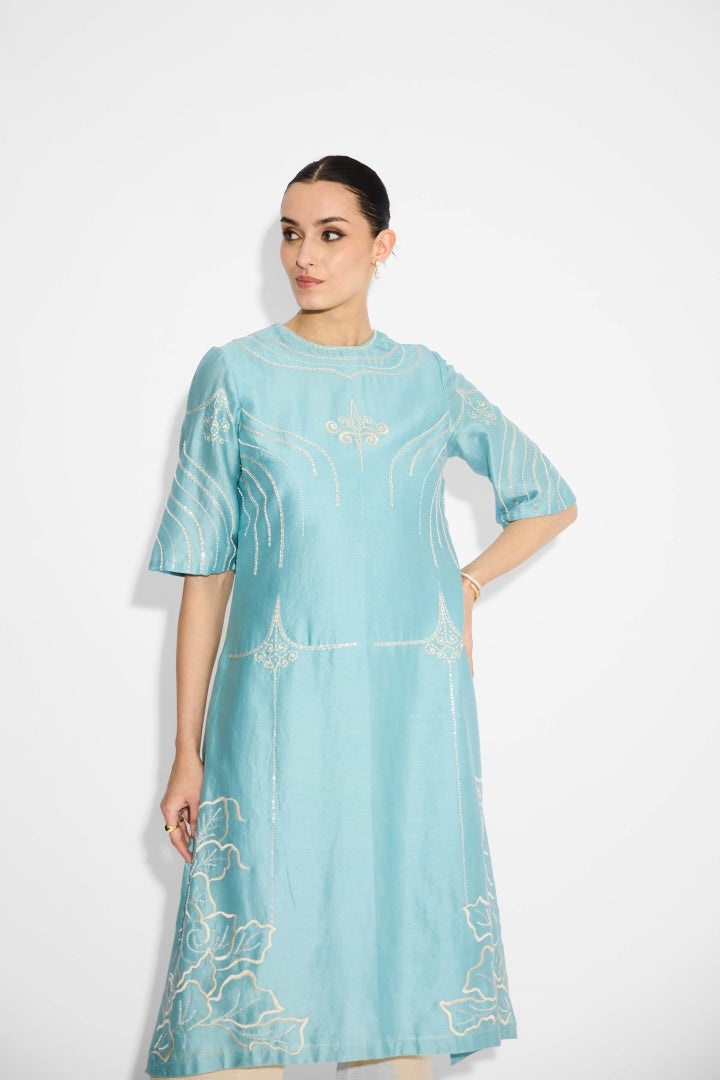 Aqua flare kurta