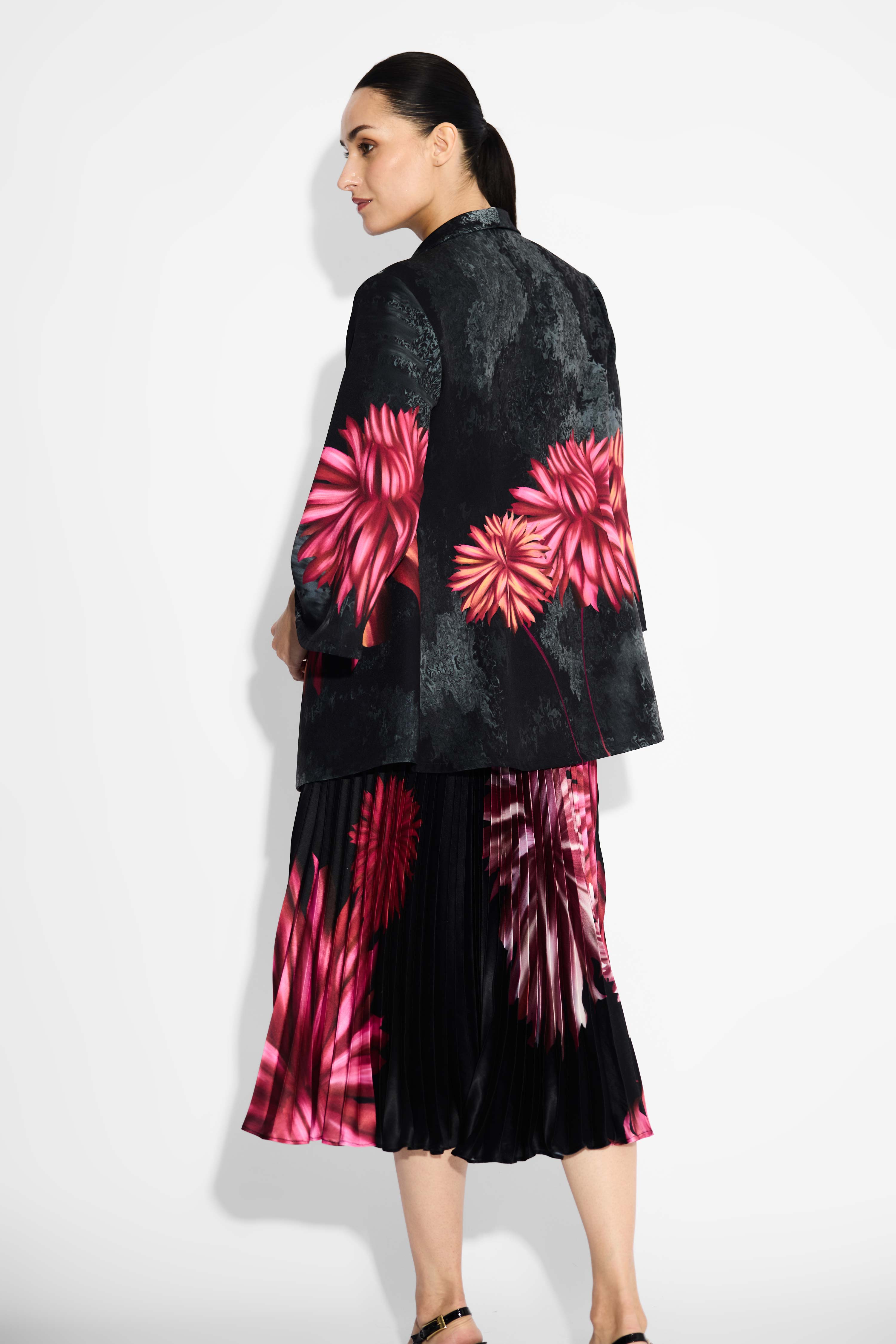 Floral Sunrise Pleated Skirt