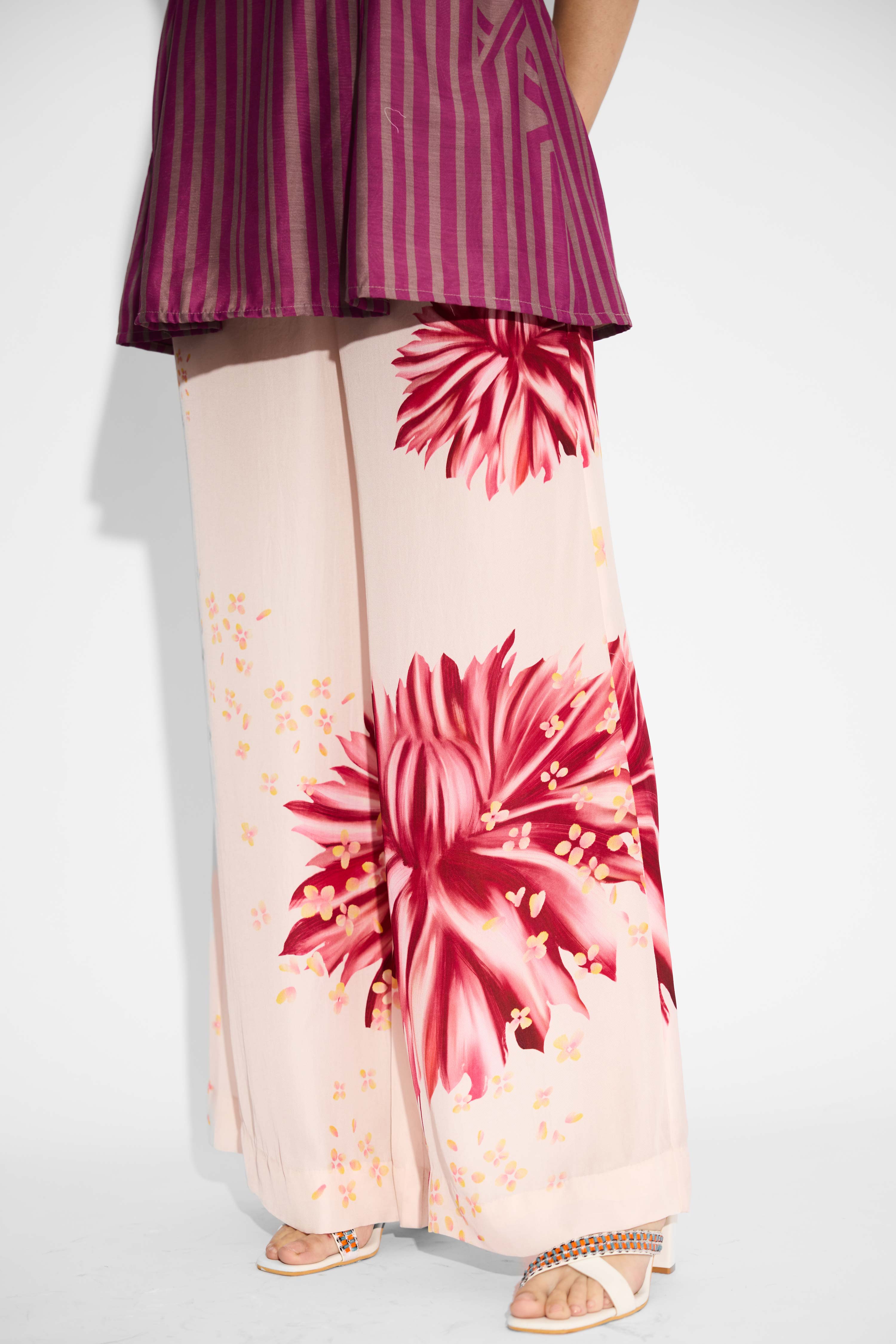 Floral Wide Leg Pants