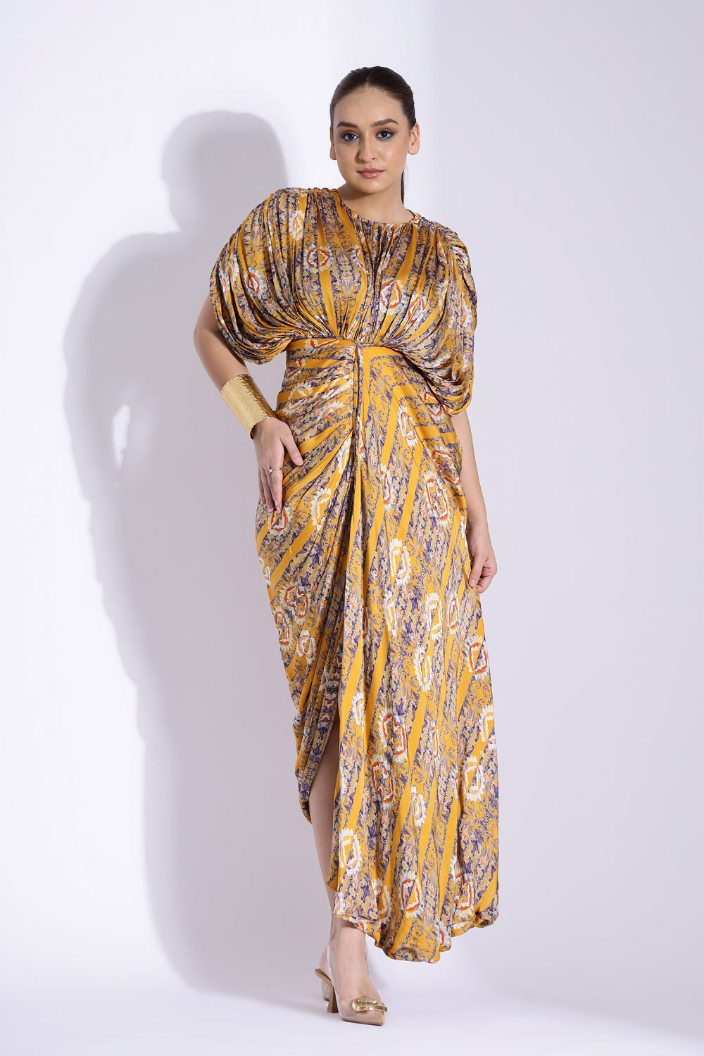 Hand Draped Kaftan Gown - Auraya Fashion - Studio Surbhi - #tag1# - #tag2# - #tag3# - #tag3#