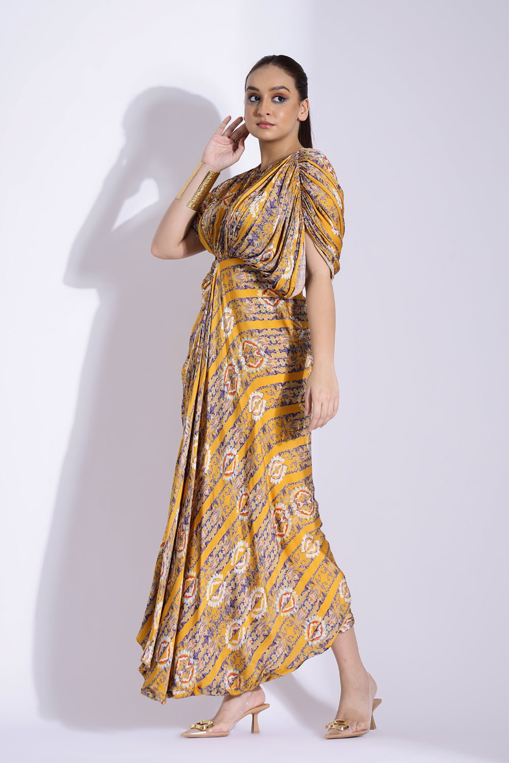 Hand Draped Kaftan Gown - Auraya Fashion -  - #tag1# - #tag2# - #tag3# - #tag3#