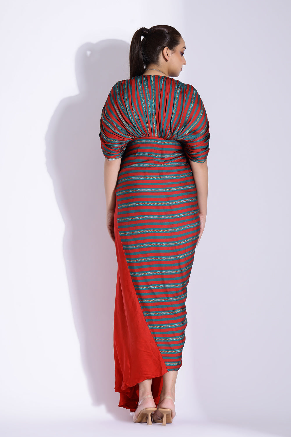 Hand Draped Kaftan Gown - Auraya Fashion -  - #tag1# - #tag2# - #tag3# - #tag3#