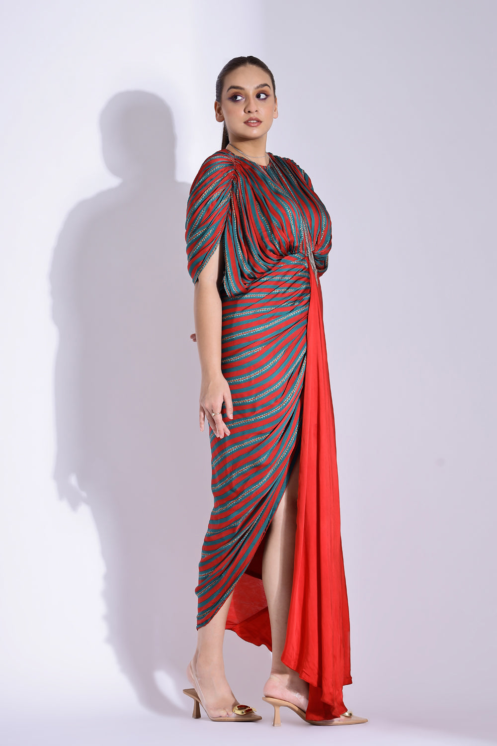 Hand Draped Kaftan Gown - Auraya Fashion -  - #tag1# - #tag2# - #tag3# - #tag3#