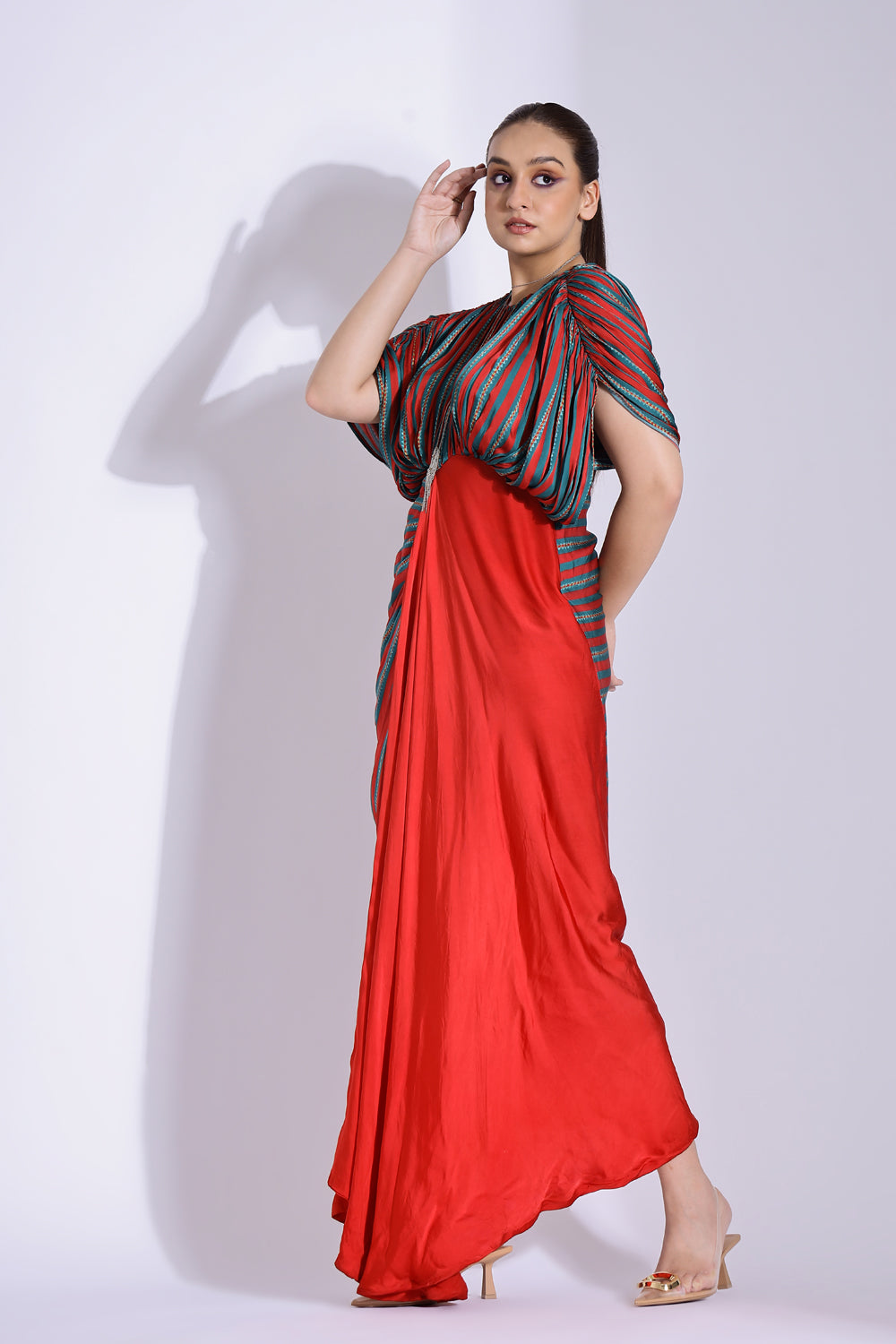 Hand Draped Kaftan Gown - Auraya Fashion -  - #tag1# - #tag2# - #tag3# - #tag3#
