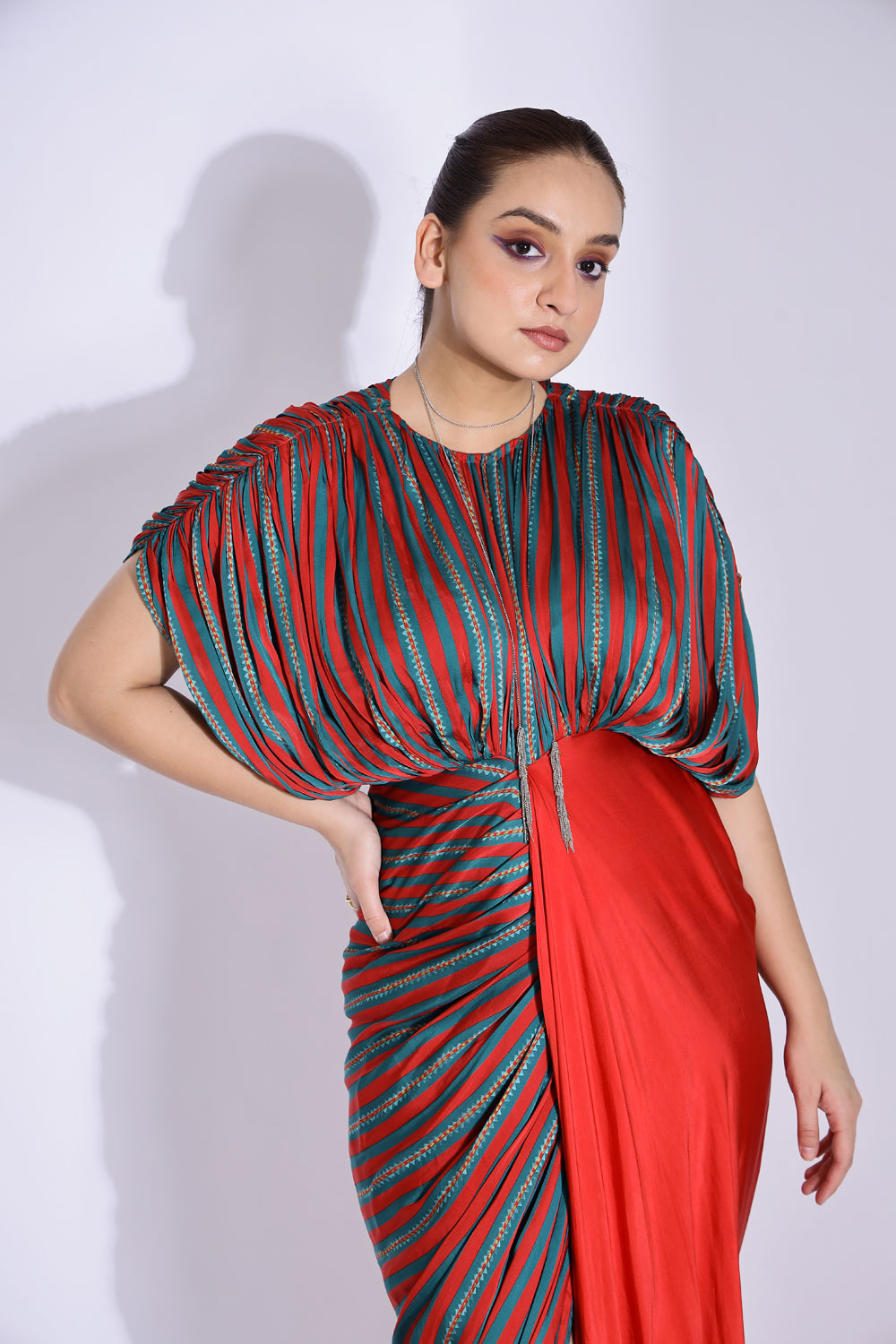Hand Draped Kaftan Gown - Auraya Fashion -  - #tag1# - #tag2# - #tag3# - #tag3#