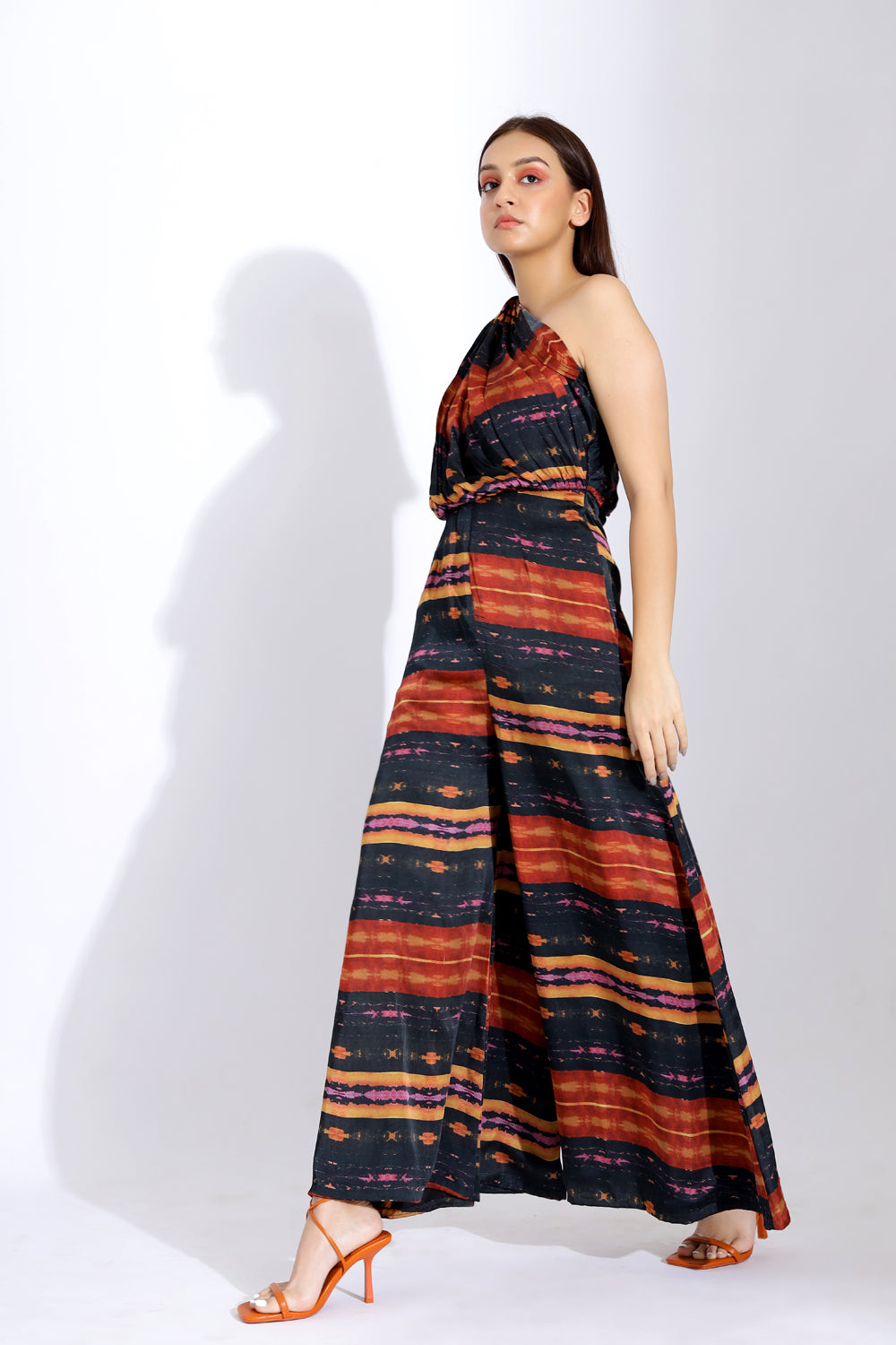 One Shoulder Drape Jumpsuit - Auraya Fashion -  - #tag1# - #tag2# - #tag3# - #tag3#