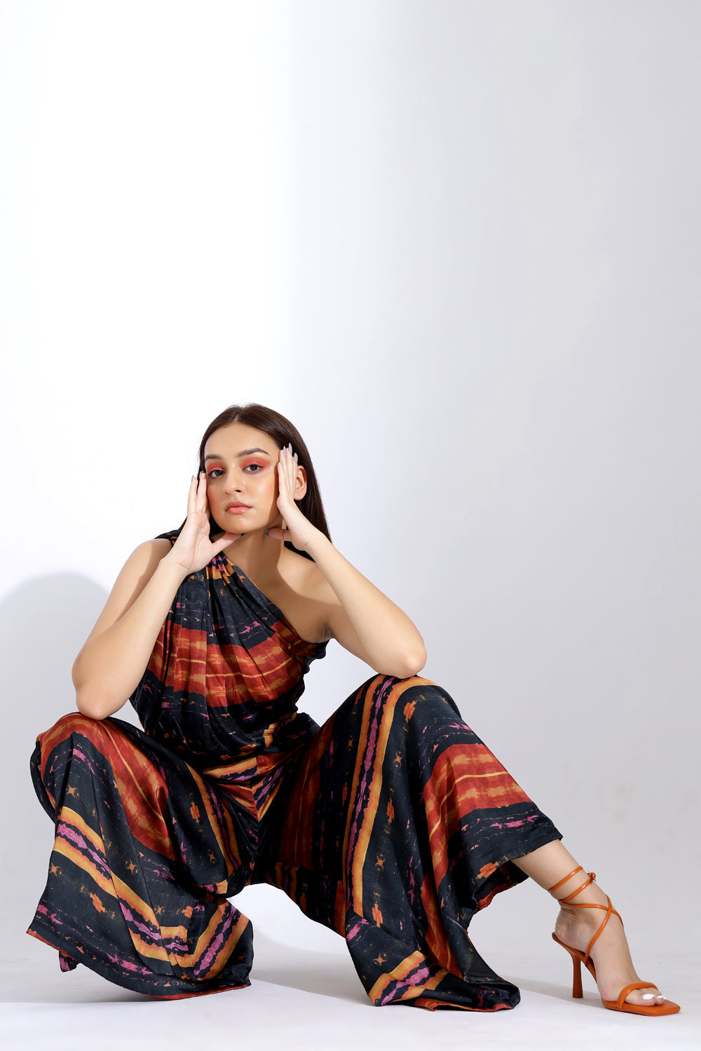 One Shoulder Drape Jumpsuit - Auraya Fashion -  - #tag1# - #tag2# - #tag3# - #tag3#