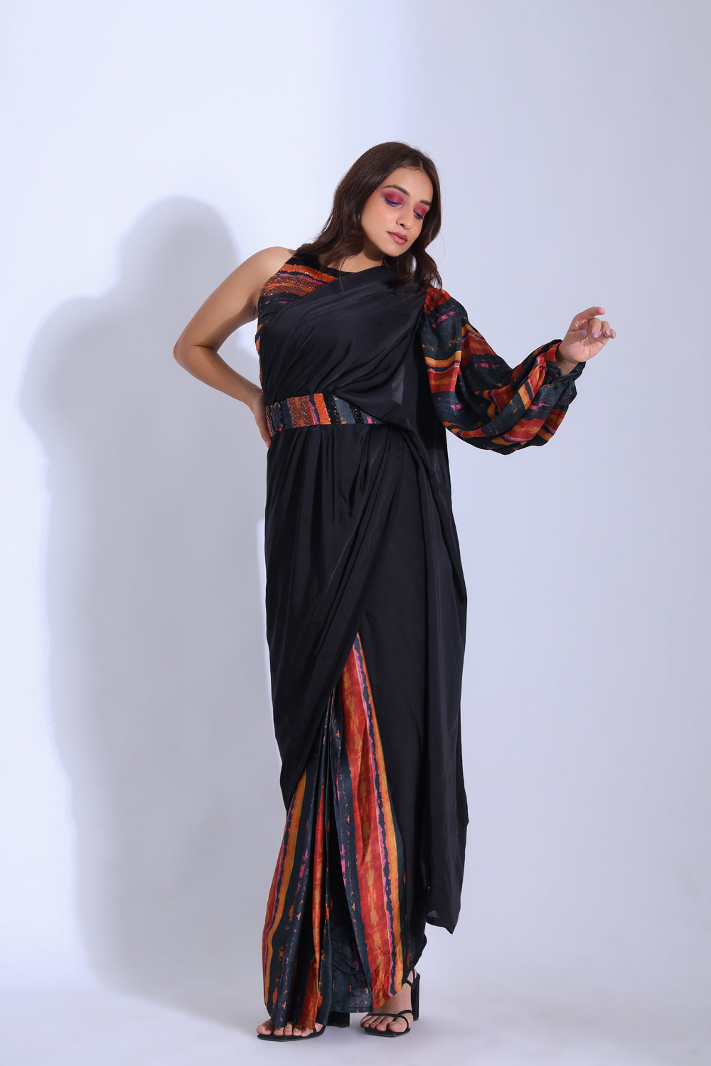 Saree With A Sleeve - Auraya Fashion - Studio Surbhi - #tag1# - #tag2# - #tag3# - #tag3#