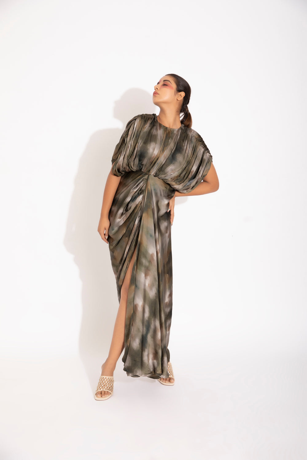 Hand Draped Khaftan Gown - Auraya Fashion - Studio Surbhi - #tag1# - #tag2# - #tag3# - #tag3#