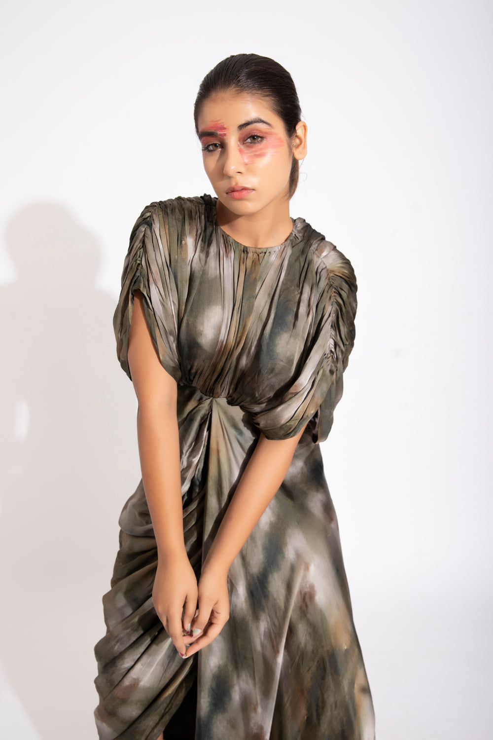 Hand Draped Khaftan Gown - Auraya Fashion -  - #tag1# - #tag2# - #tag3# - #tag3#